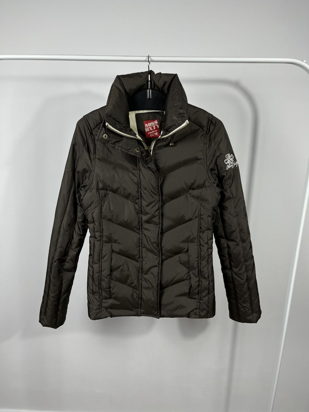 Miss Sixty Miss Sixty Women’s Puffer Jacket Brown Quilted Zip Up XS Size XS / US 0-2 / IT 36-38 - 1 Thumbnail