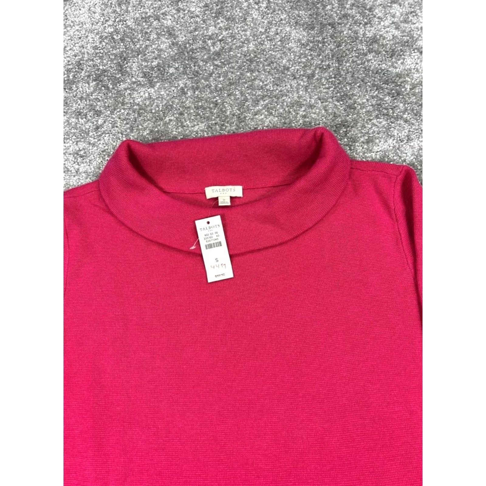Talbots Talbots Sweater Womens S Pink Cotton Blend Knit Size S / US 4 / IT 40 - 2 Thumbnail