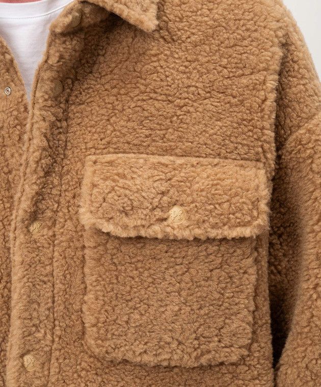Palm Angels o1s22i1n1224 Teddy Bear Themed Over Shirt in Beige Size US M / EU 48-50 / 2 - 5 Thumbnail