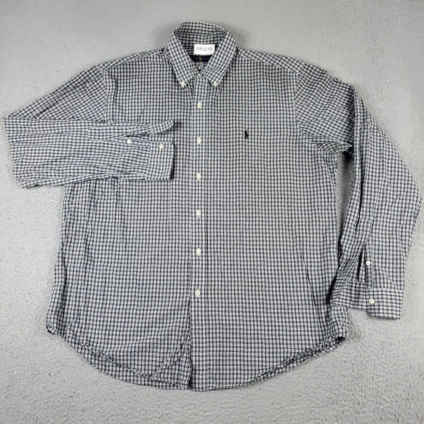 Ralph Lauren Ralph Lauren Shirt Mens XL Black Plaid Button-Up Casual Long Sleeve Polo Logo - Classic American Preppy Style (Button-Down) Size US XL / EU 56 / 4 - 3 Thumbnail