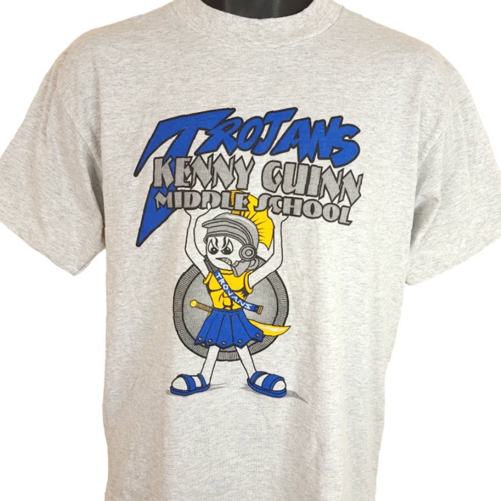 Vintage VINTAGE Kenny Guinn Trojans T Shirt Mens Size Medium 90s Las Vegas Made In USAGray Cotton Blend Crew Neck Short Sleeve Murina T-Shirt Mascot School Size US M / EU 48-50 / 2 - 2 Thumbnail