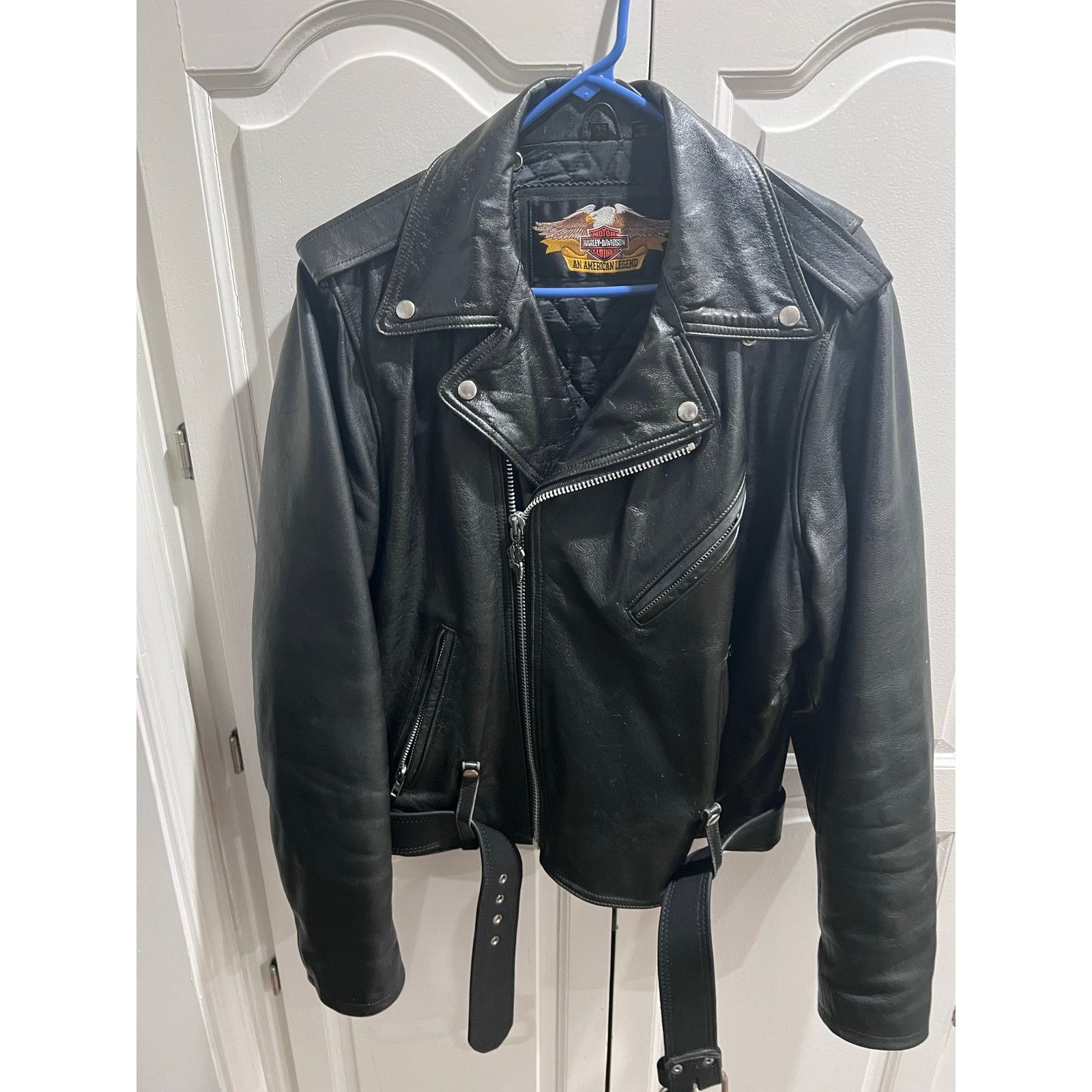 Harley Davidson Harley-Davidson Men’s Leather Jacket 44 L Black Eagle Patch Size L / US 10 / IT 46 - 11 Thumbnail