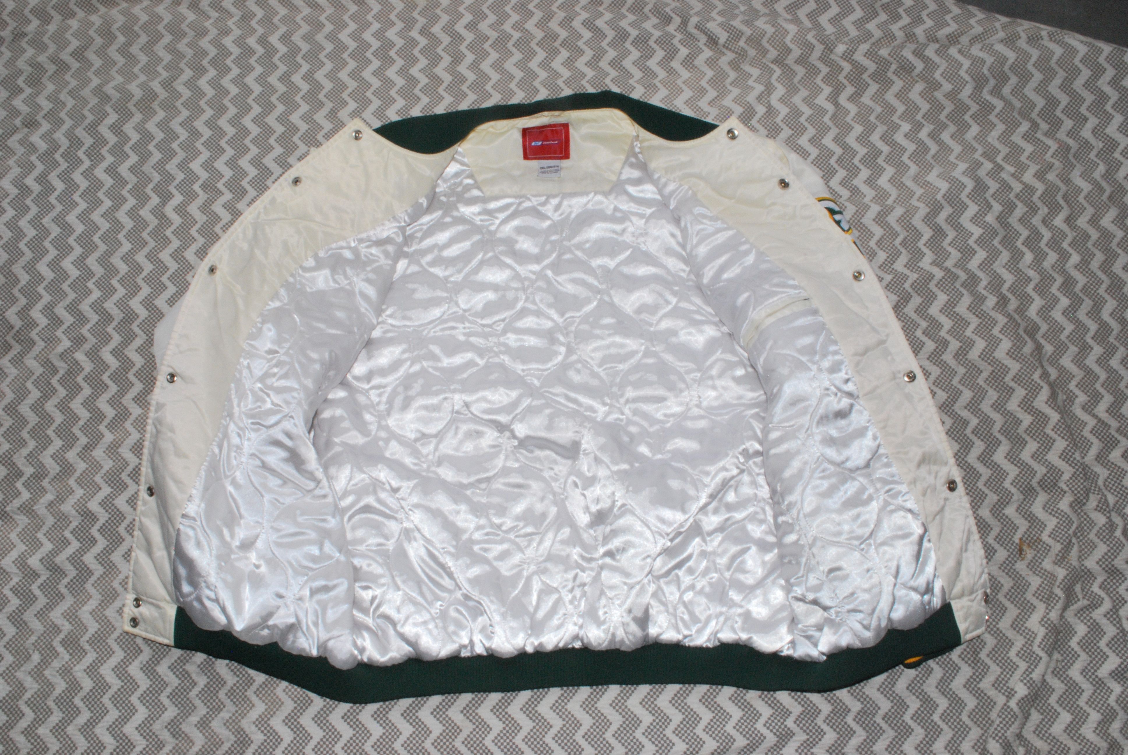 Reebok Reebok Greenbay Packers Satin Bomber Jacket Size US XXL / EU 58 / 5 - 5 Thumbnail