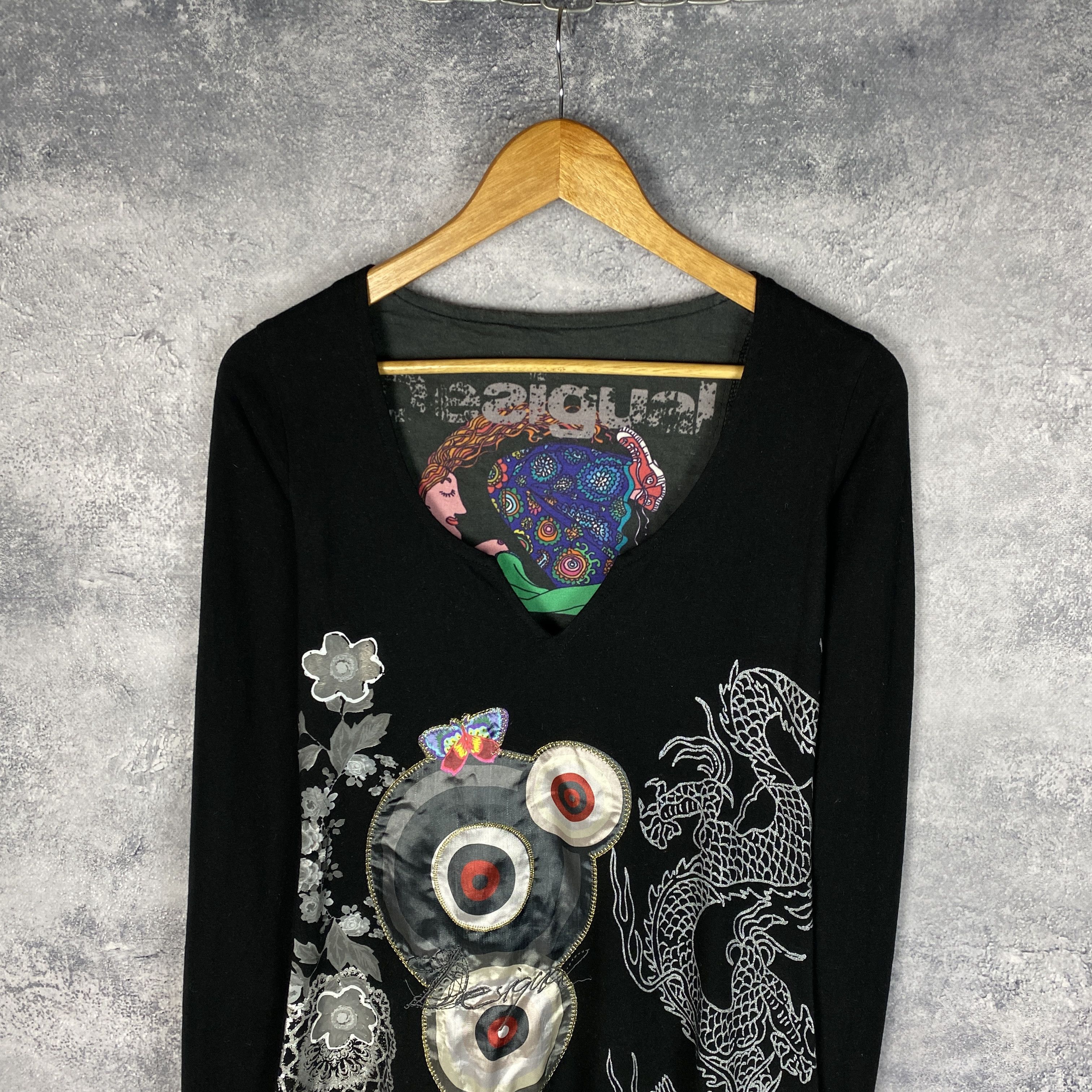 Desigual Desigual Dress Women's Size S Black Long Sleeve Size S / US 4 / IT 40 - 2 Thumbnail