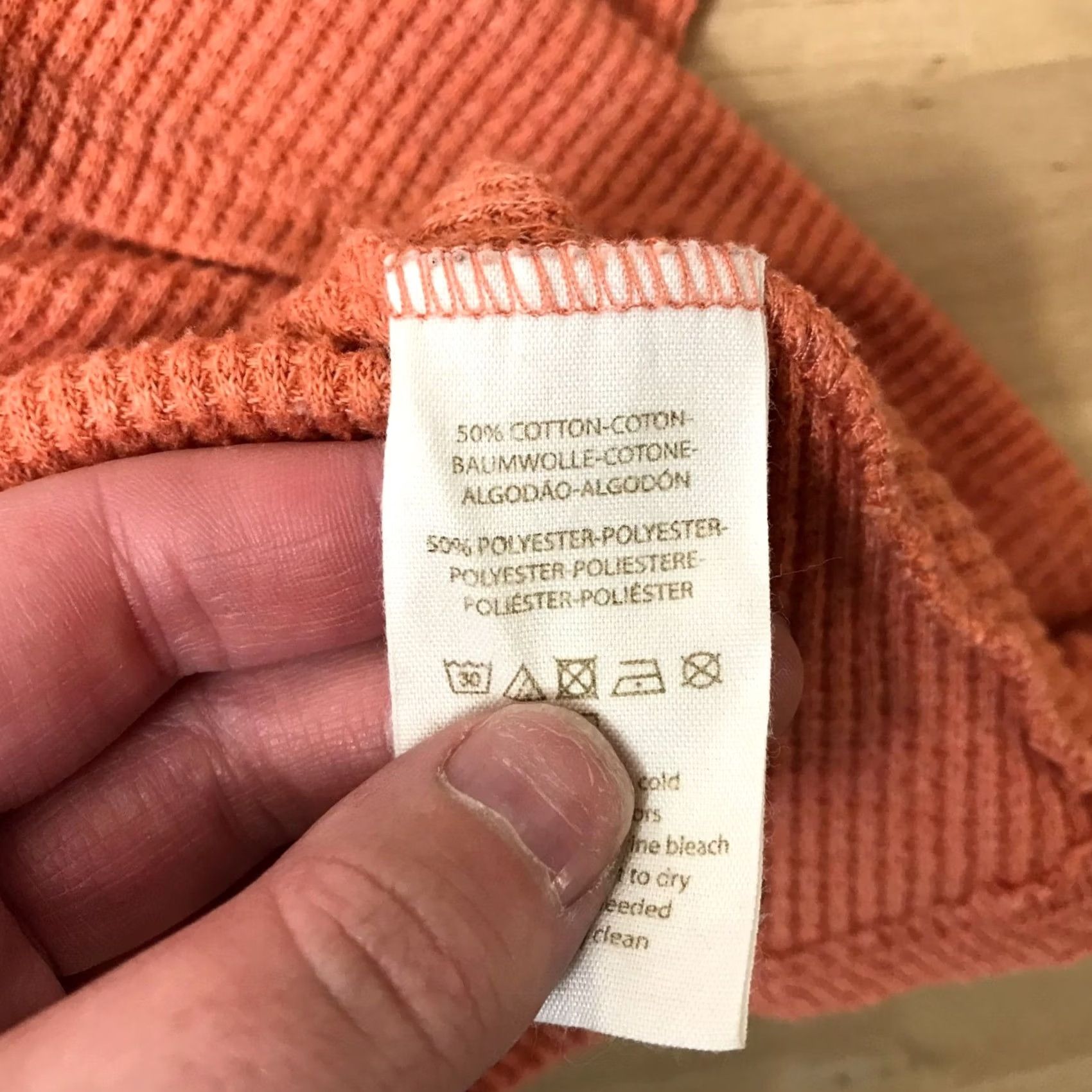Vintage We The Free Shirt Womens M Orange WOMEN LONG SLEEVE WAFFLE KNIT TOP Size M / US 6-8 / IT 42-44 - 8 Thumbnail