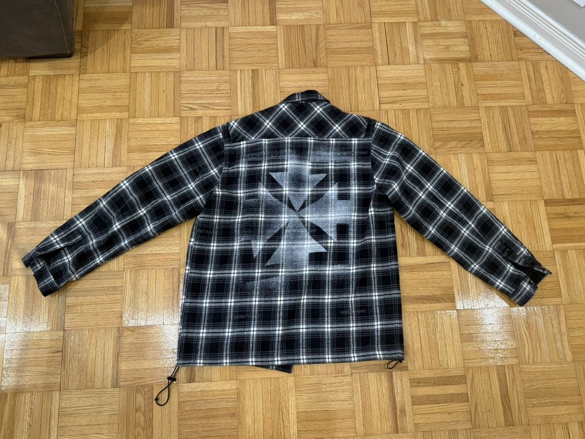 Off-White Off-White Stencil Plaid Overshirt Size US XL / EU 56 / 4 - 2 Thumbnail