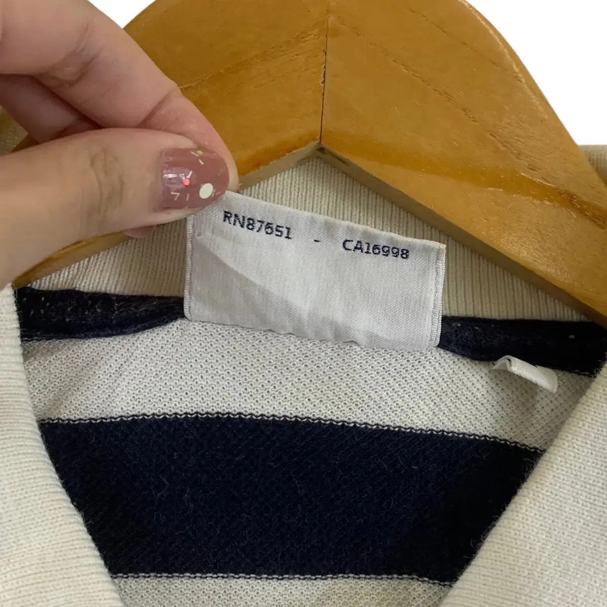 Lacoste LACOSTE Made In France Embossed Logo Striped Polo Tee Shirt Size US S / EU 44-46 / 1 - 7 Thumbnail