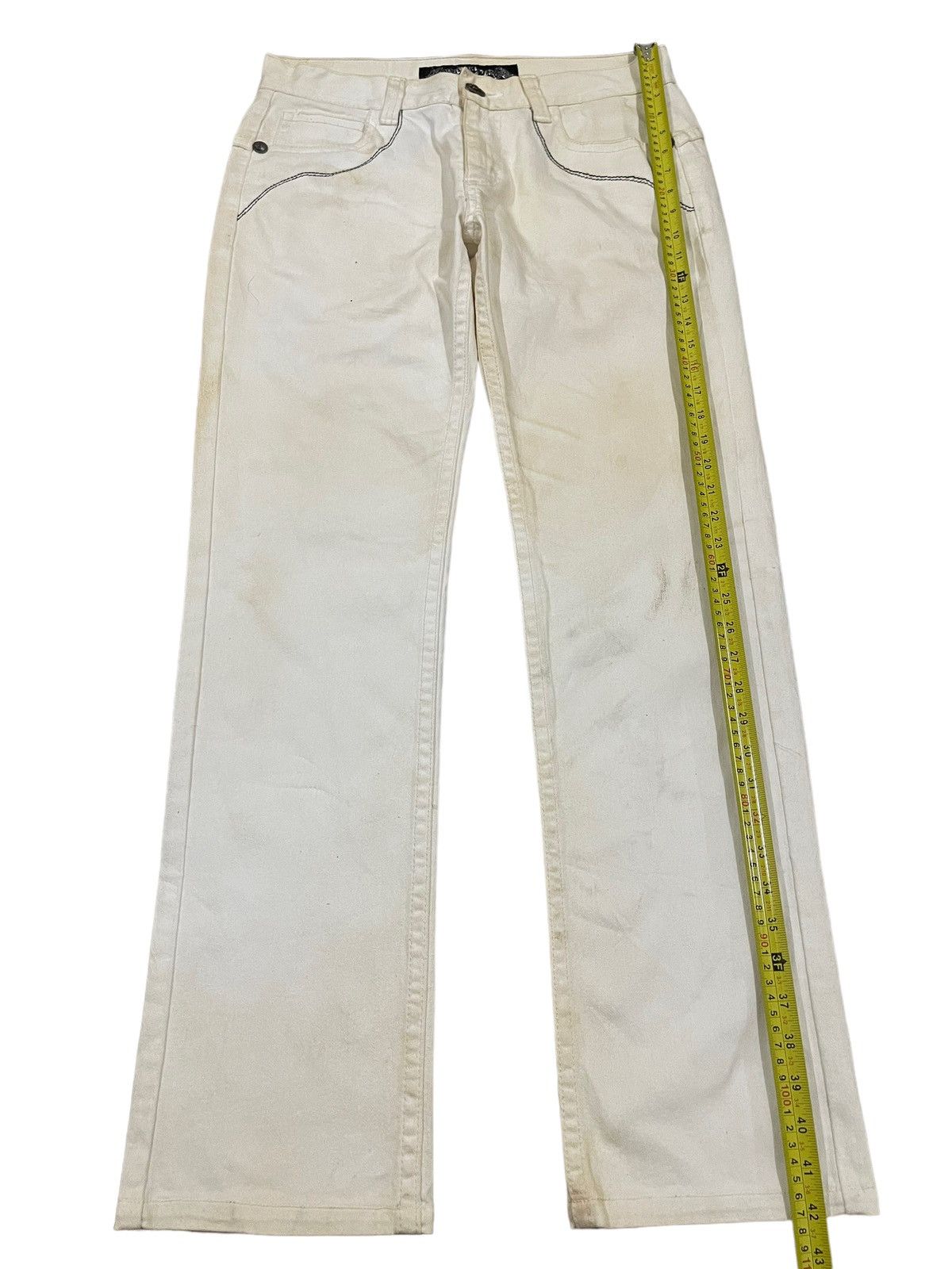 14th Addiction Vintage Japanese Brand Seditionaries Skull Cross Jeans Size US 33 - 12 Thumbnail