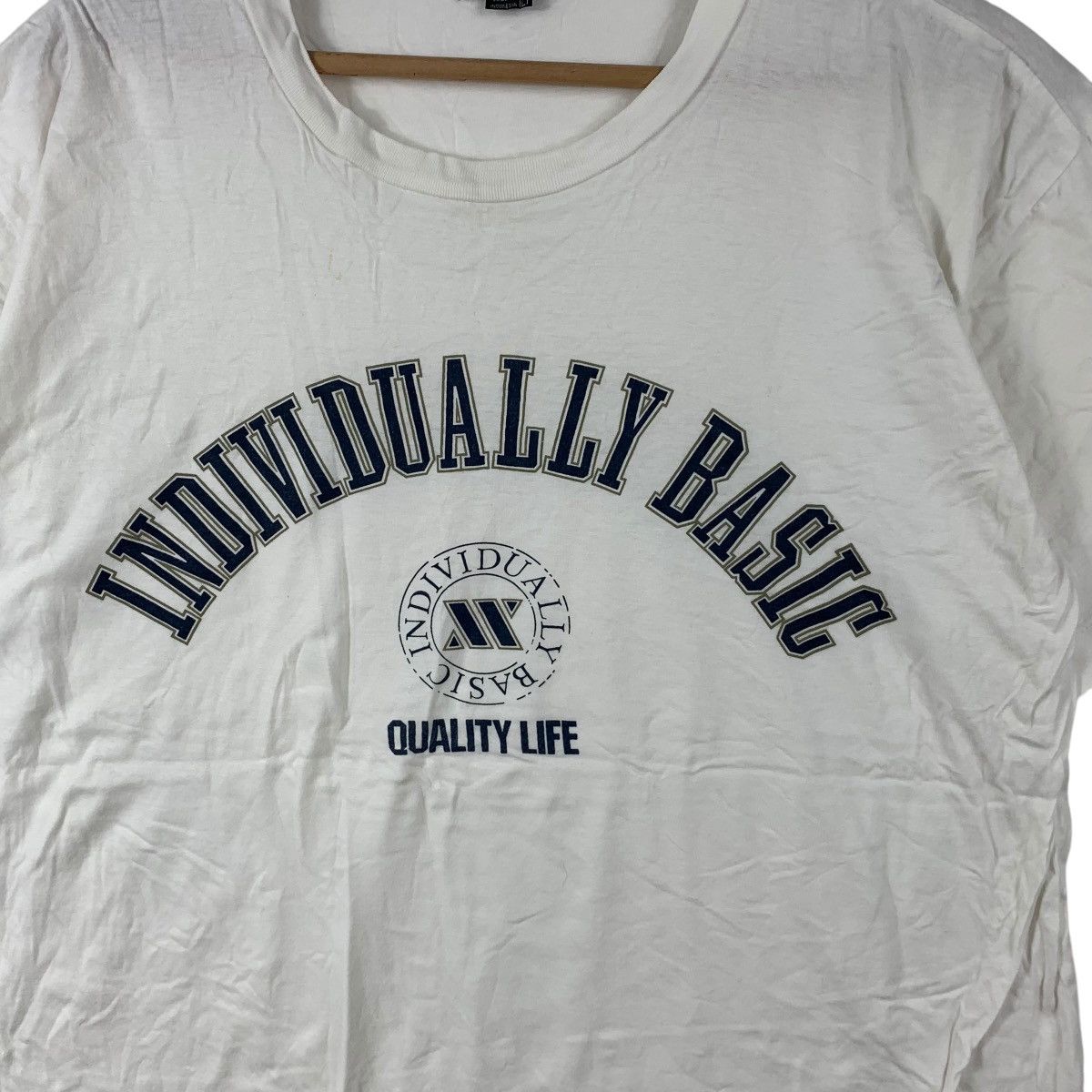 Vintage Vintage IXIZ JAPAN DESIGNER Individually Basic Tee Shirt Size L / US 10 / IT 46 - 4 Thumbnail