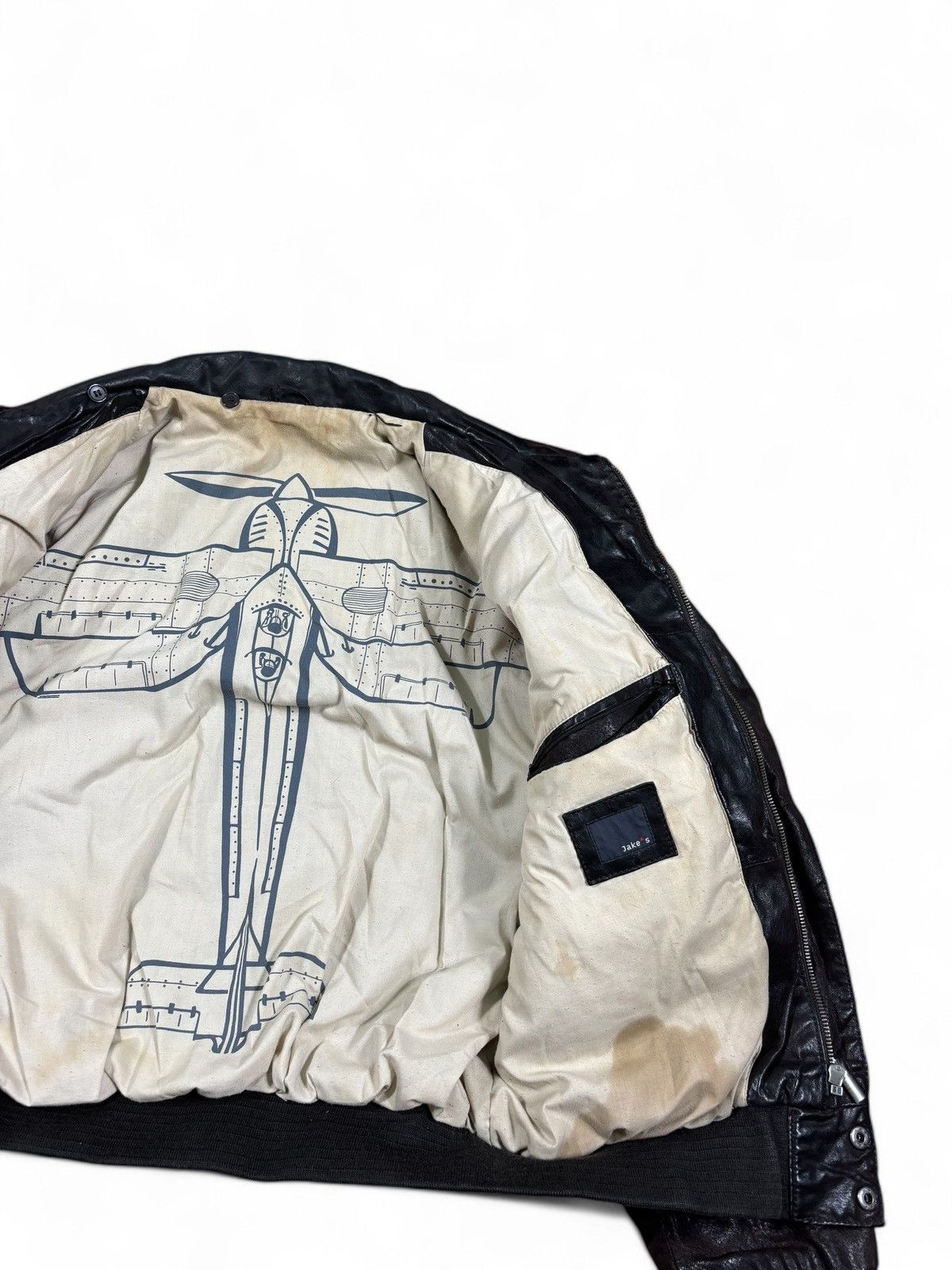 Vintage Avirex style leather bomber jacket Size US L / EU 52-54 / 3 - 7 Thumbnail