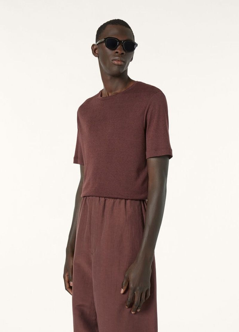 Loro Piana o1srvl11e0526 Mazzorbo T-Shirt in Burgundy Size US XL / EU 56 / 4 - 4 Thumbnail