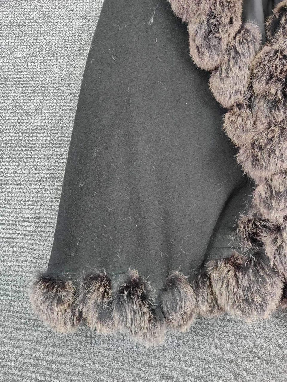 Balmain Nice❗Vintage Balmain Paris Faux Fur Poncho Jacket Size US L / EU 52-54 / 3 - 5 Thumbnail