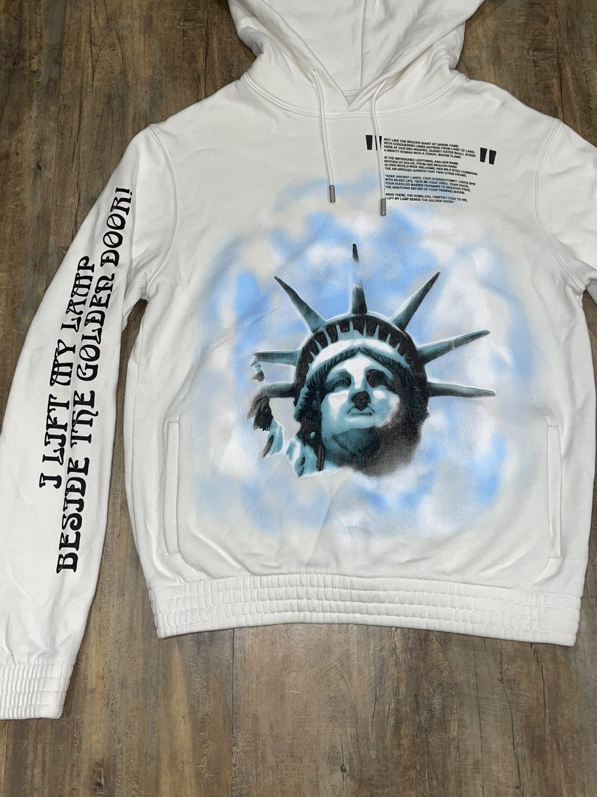 RARE Off-White Statue of Liberty White Hoodie Virgil Abloh