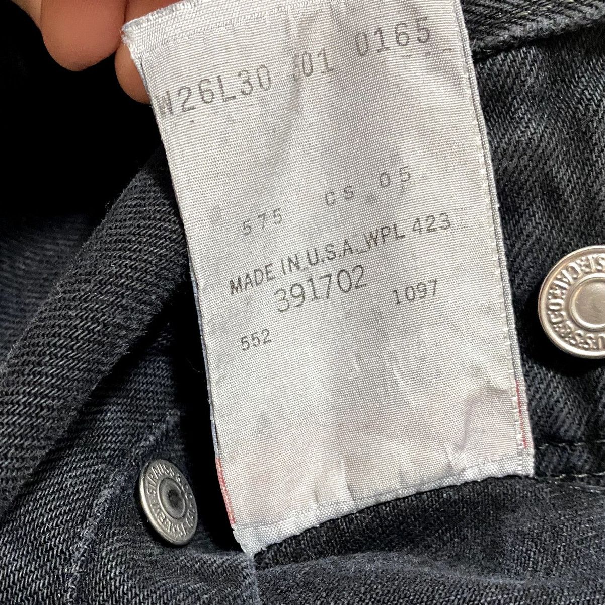 Levi's × Vintage Vintage Levi's 501 Black Denim Jeans Made In USA Punk Grunge Size US 26 / EU 42 - 9 Thumbnail