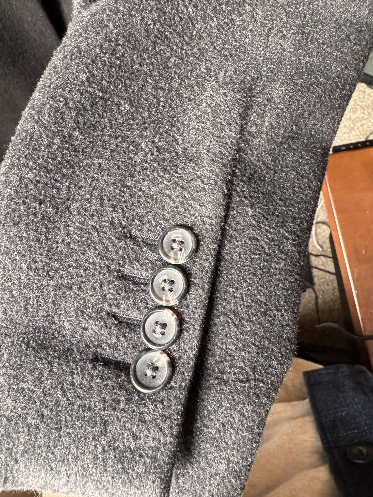 Drapeau Noir Charcoal wool & cashmere overcoat Size US M / EU 48-50 / 2 - 5 Thumbnail