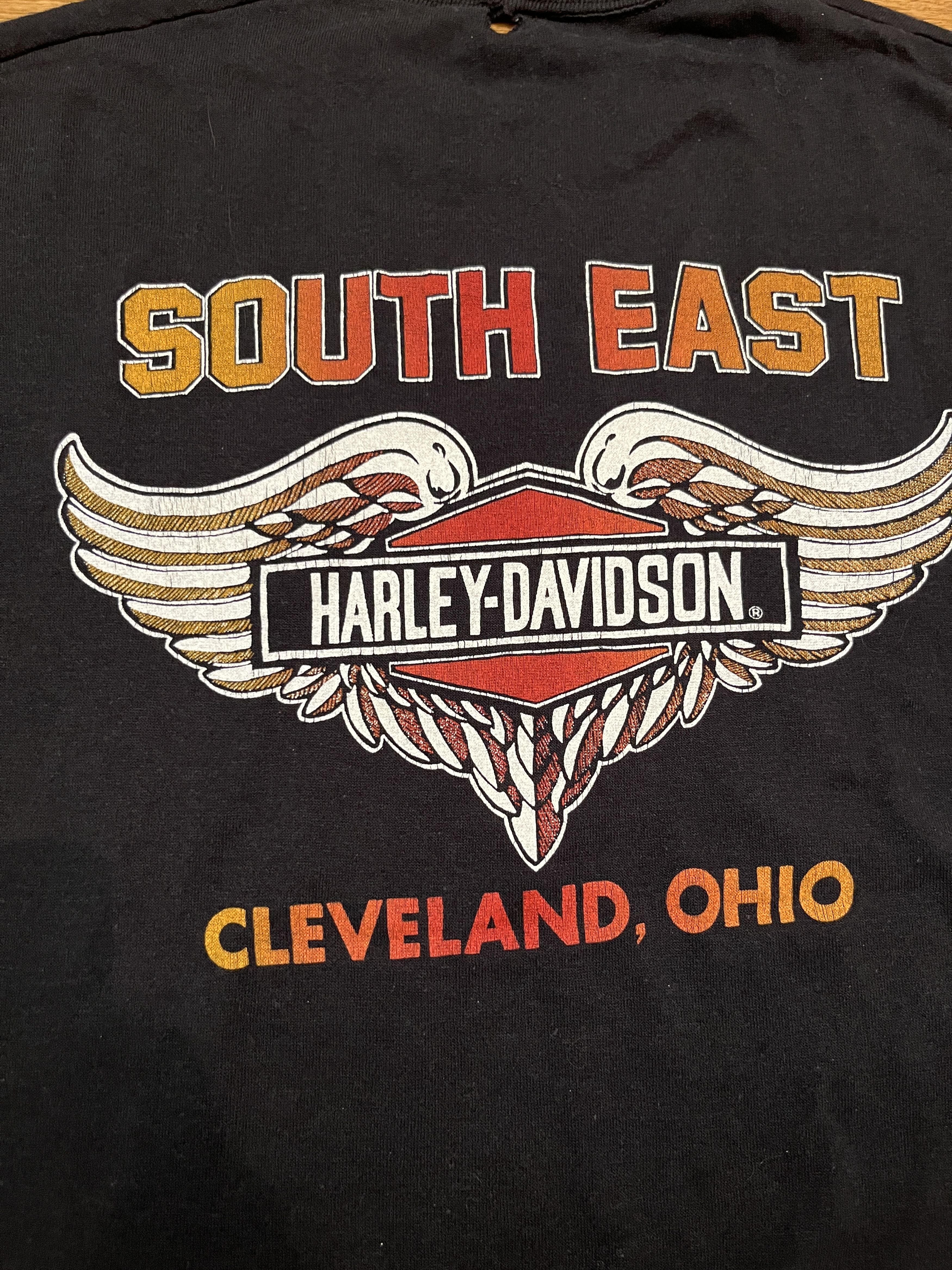 Harley Davidson Rare Vintage 80s Harley-Davidson Single Stitch Eagle Tee Size US L / EU 52-54 / 3 - 5 Thumbnail