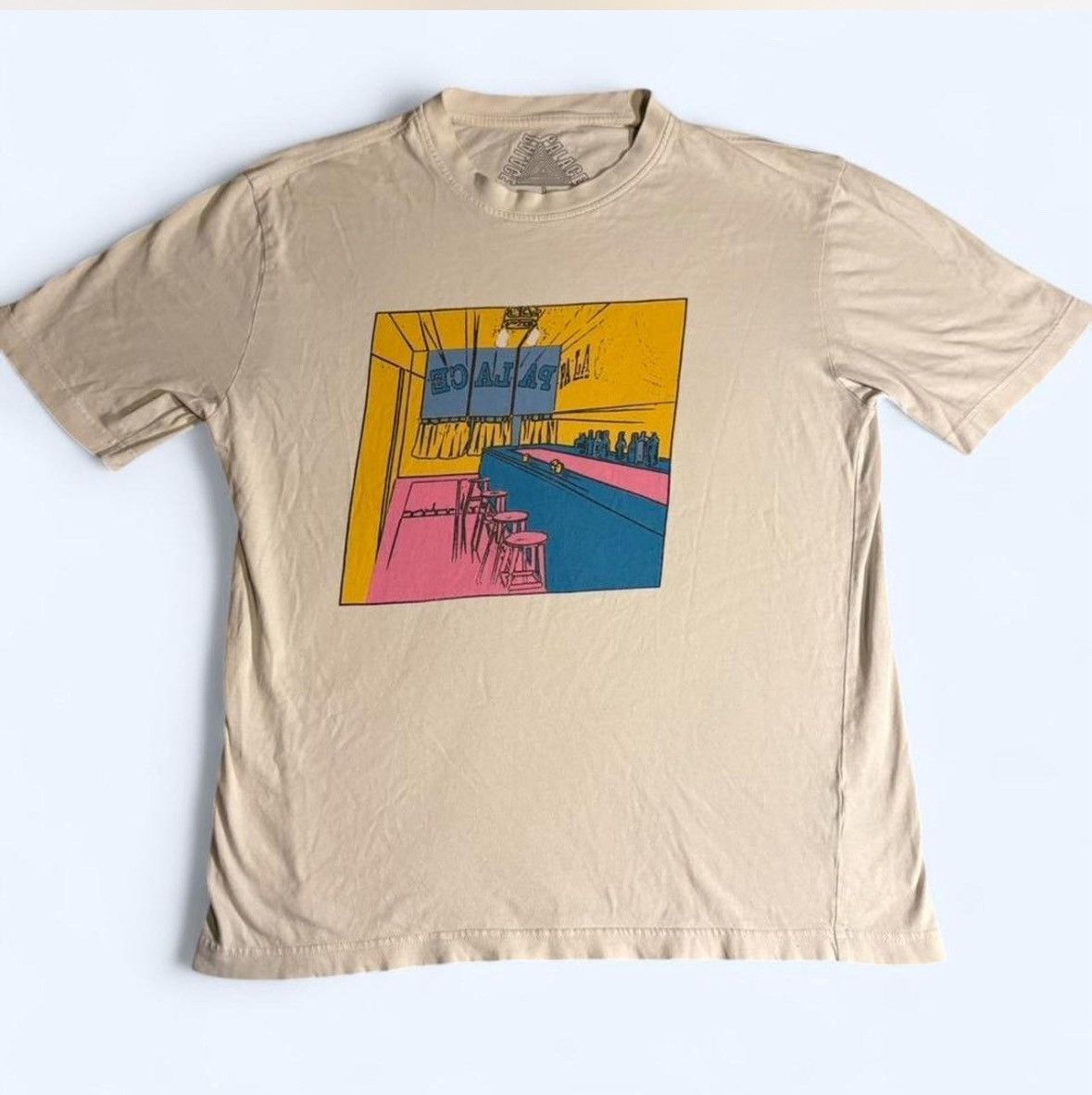 Palace Palace Skateboards Bowling Alley Graphic T-Shirt Beige Sz L Size US L / EU 52-54 / 3 - 1 Thumbnail