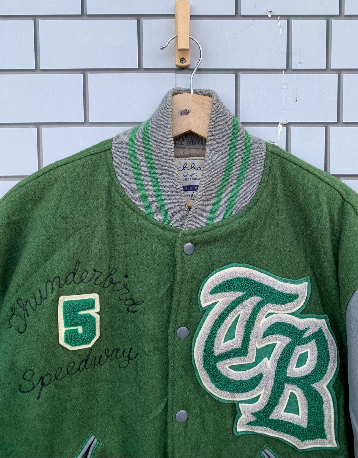 Vintage Vintage Thunder Bird Speed Way Bomber Varsity Jacket Size US S / EU 44-46 / 1 - 6 Thumbnail