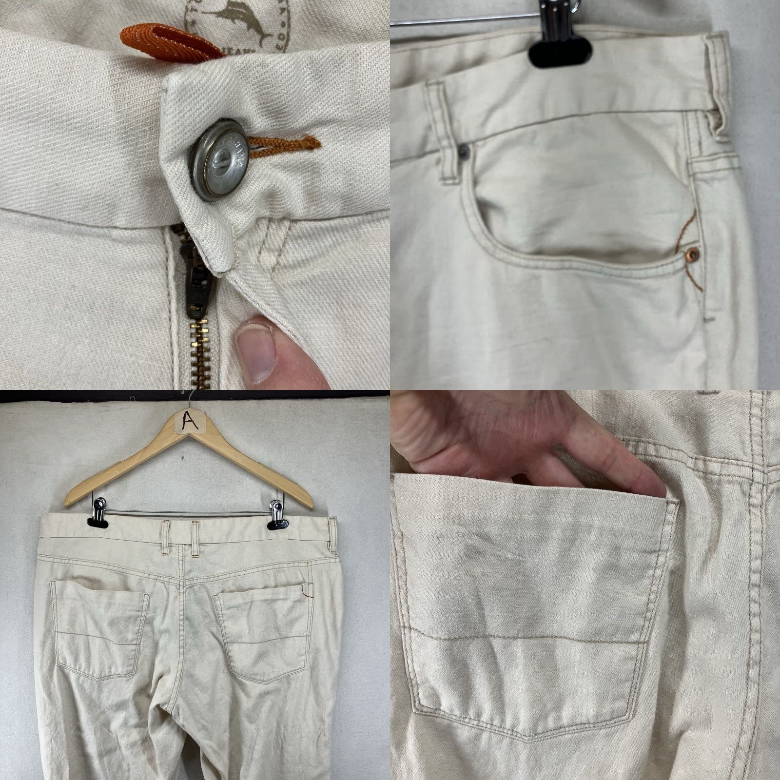 Tommy Bahama TOMMY BAHAMA Linen Blend Pants Casual Beachy Outdoor Khakis Regular 42x33 Light Beige Mens Size US 40 / EU 56 - 8 Thumbnail