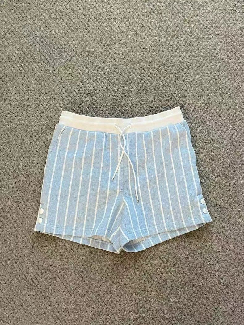 Thom Browne Thom Browne Blue and white striped drawstring shorts 2505-N Size US 40 / EU 56 - 1 Thumbnail