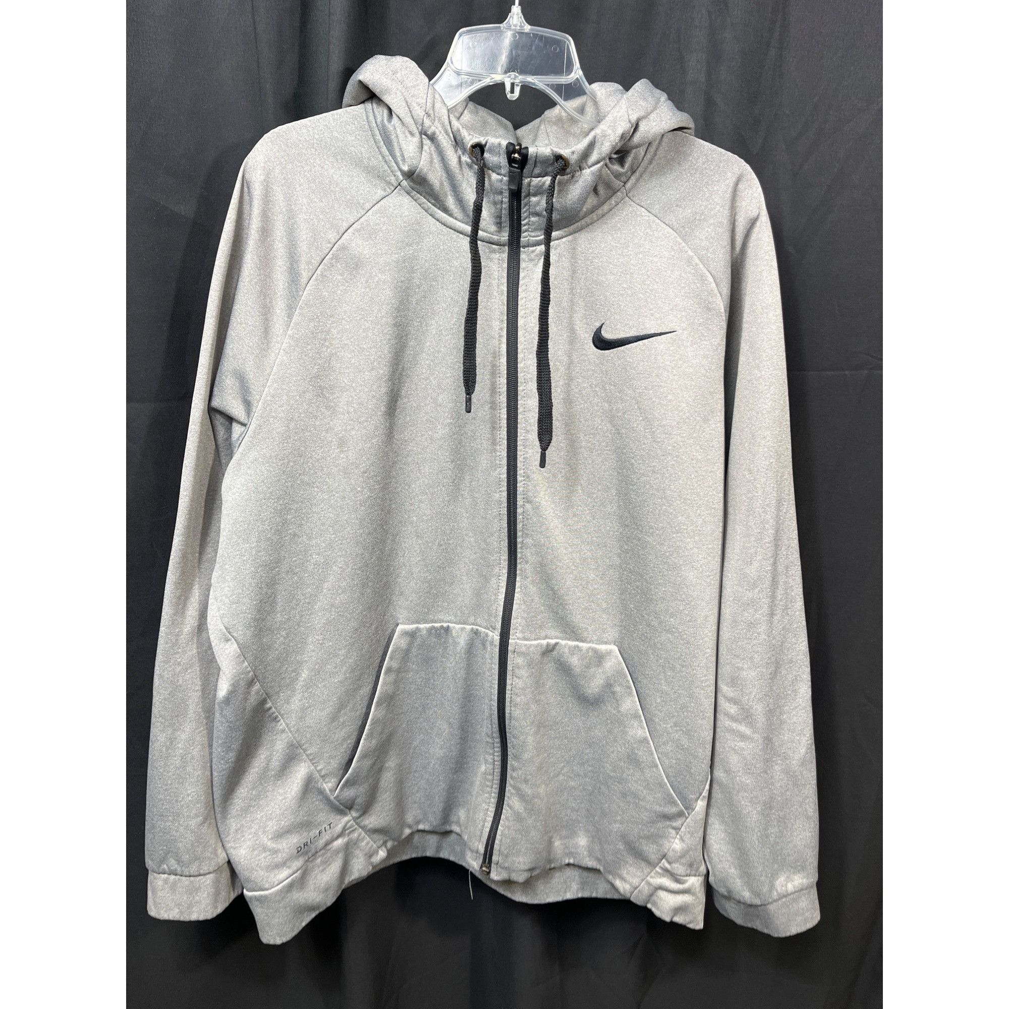 Nike Nike Mens Gray Dri Fit Full Zip Hoodie Size XL SKU 7107 Size US XL / EU 56 / 4 - 1 Thumbnail