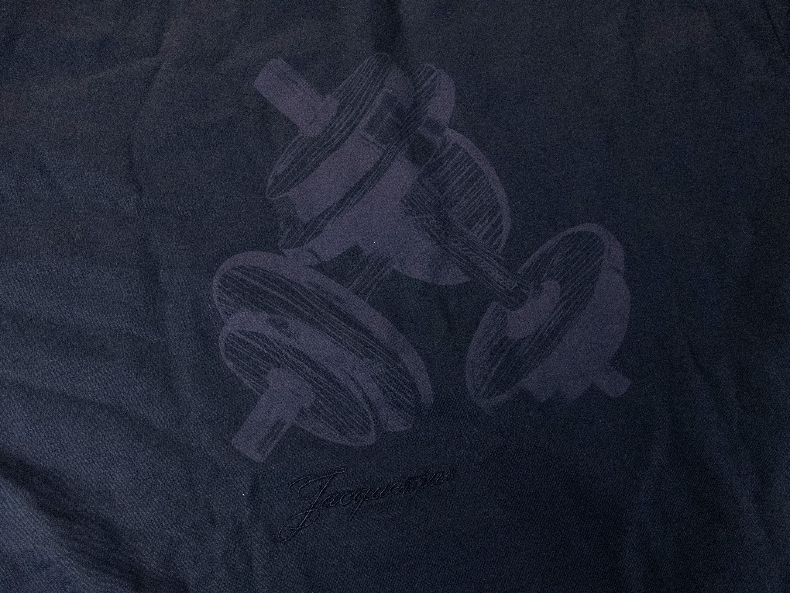 Jacquemus JACQUEMUS Haltères navy blue relaxed barbell t-shirt Large Size US L / EU 52-54 / 3 - 10 Thumbnail