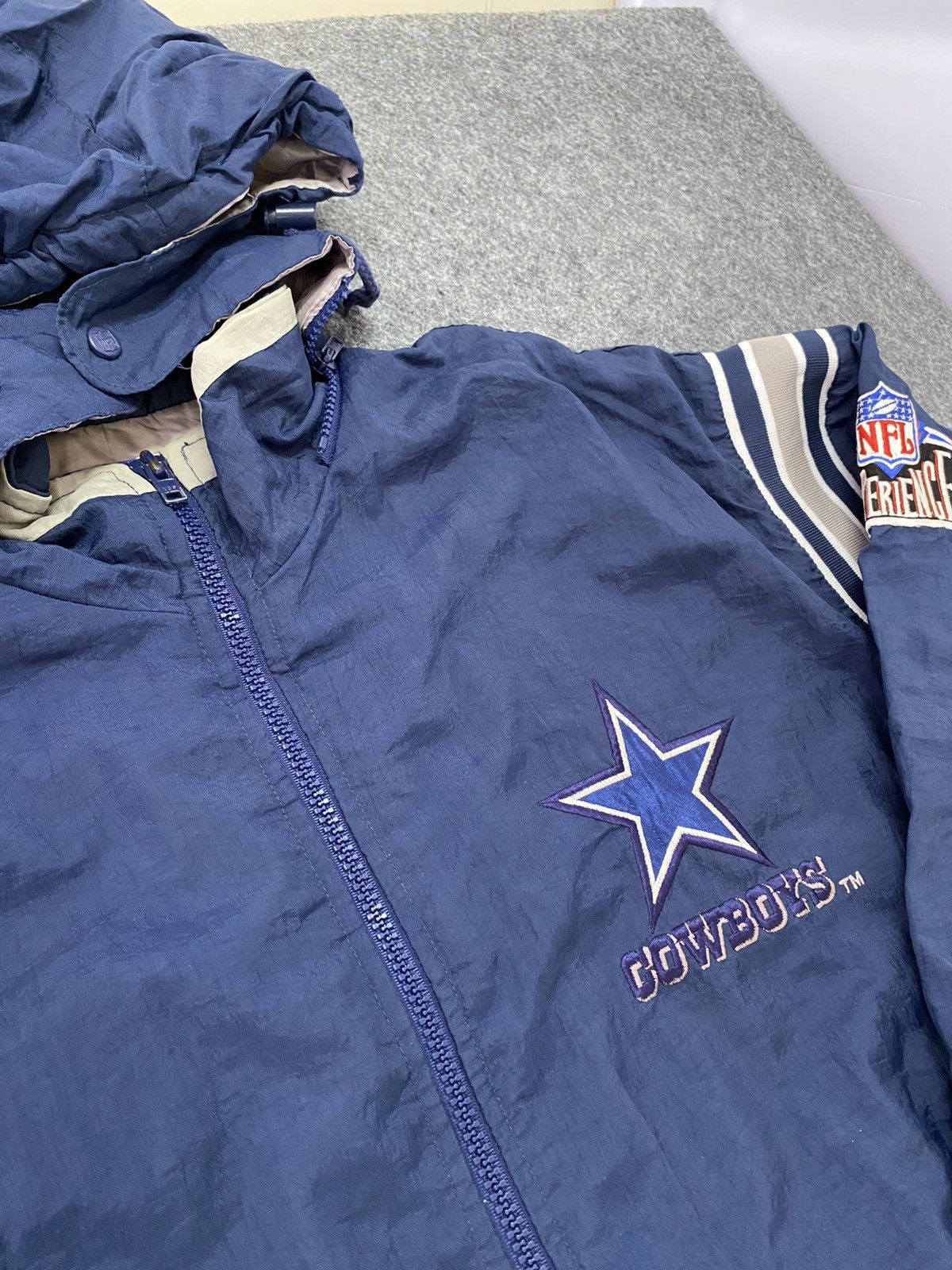 Pro Player 🔥90's Dallas Cowboys Football Pro Player Zip Up Jacket Size US XL / EU 56 / 4 - 3 Thumbnail