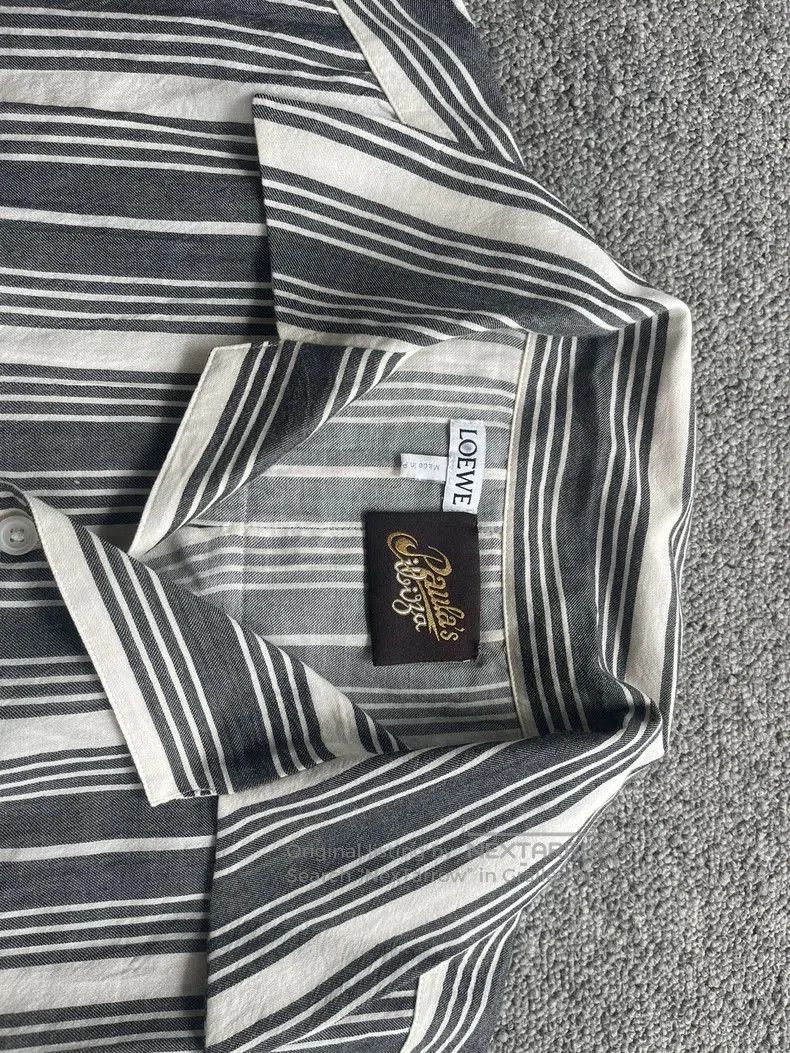 Loewe LOEWE Paula's Series Men's Gray Striped Shirt. Size US S / EU 44-46 / 1 - 3 Thumbnail