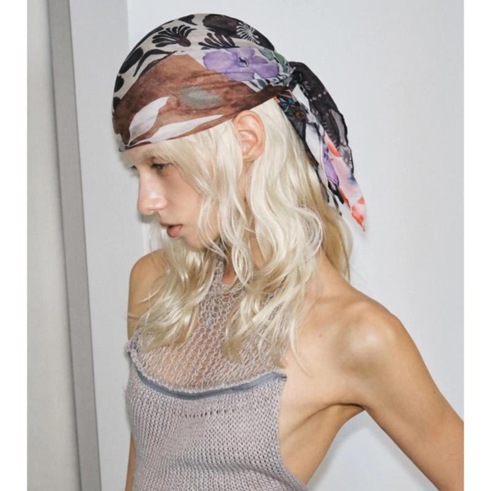 Japanese Brand Vintage Style Floral Patchwork Bandana Headscarf Size ONE SIZE - 4 Thumbnail