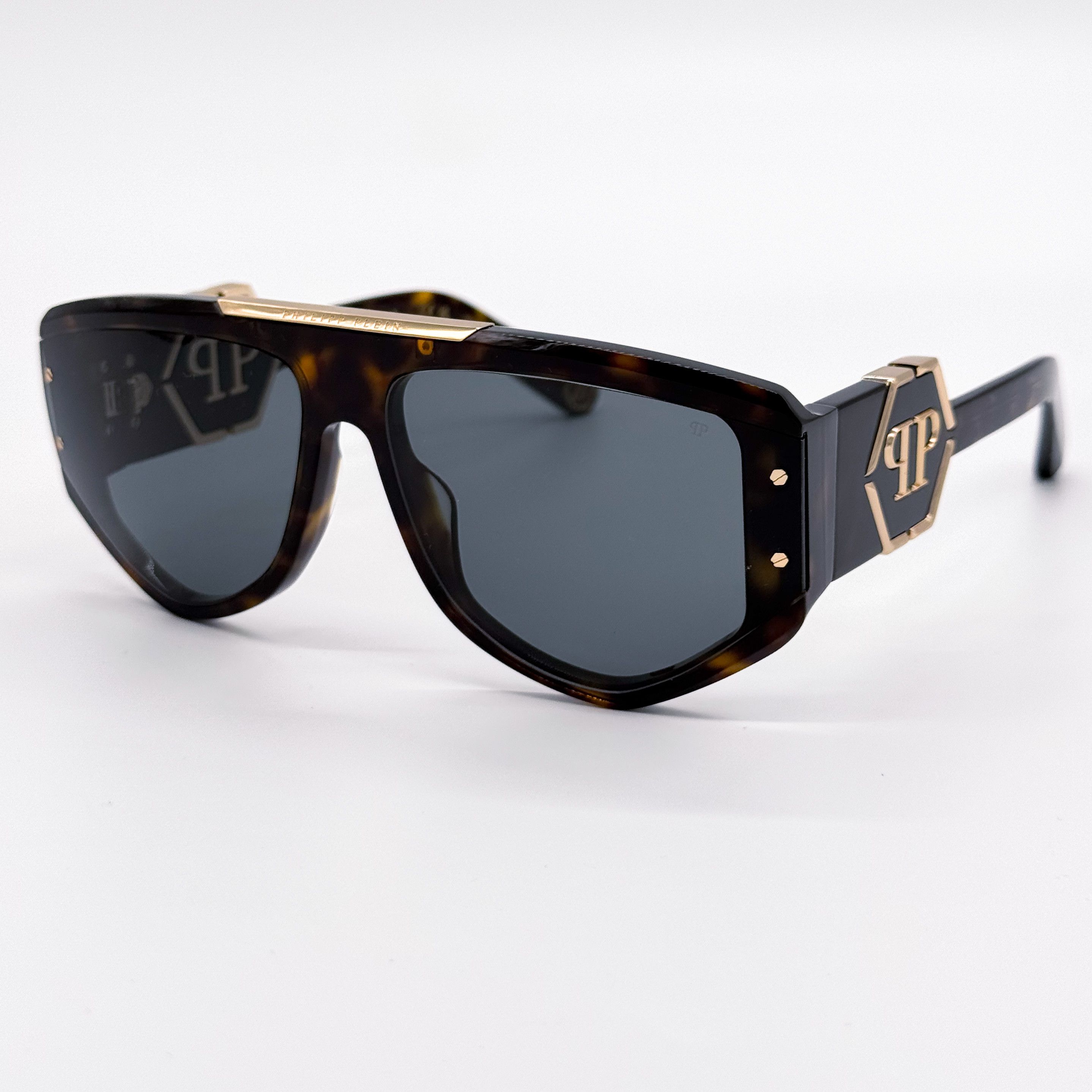 Philipp Plein NEW PHILIPP PLEIN EGO SPP093M 0722 HAVANA UNISEX SUNGLASSES Size ONE SIZE - 1 Thumbnail