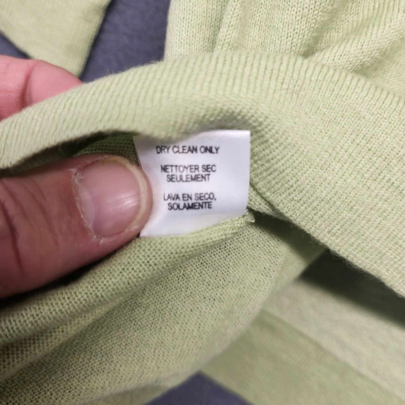 Vintage VINTAGE Worth New York Top Womens XP 100% Wool Lightweight Sweater Asymmetric Hem XS Petite Green Long Sleeve Crew Neck Pullover Dry Clean Only Womens Size XS / US 0-2 / IT 36-38 - 6 Thumbnail