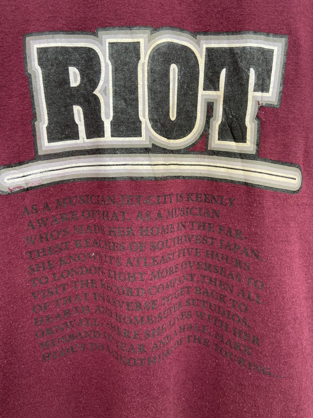 Band Tees 🔥 Vintage Jet City Records t shirt long sleeve RIOT Size US M / EU 48-50 / 2 - 7 Thumbnail