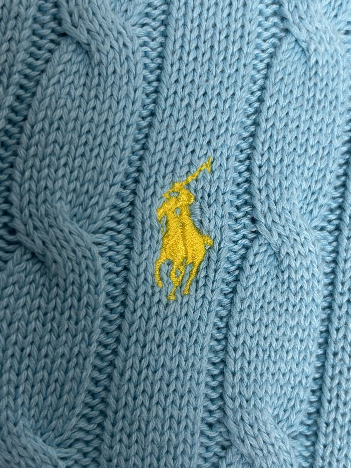 Polo Ralph Lauren Polo Ralph Lauren Cable Knit Baby Blue Sweater Vintage Size S / US 4 / IT 40 - 4 Thumbnail