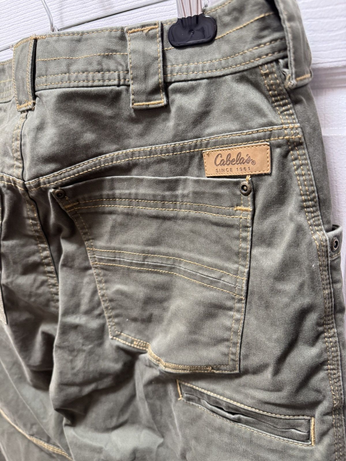 Cabelas Cabelas Green Double Knee Cargo Streetwear Pants Vintage Size US 34 / EU 50 - 7 Thumbnail