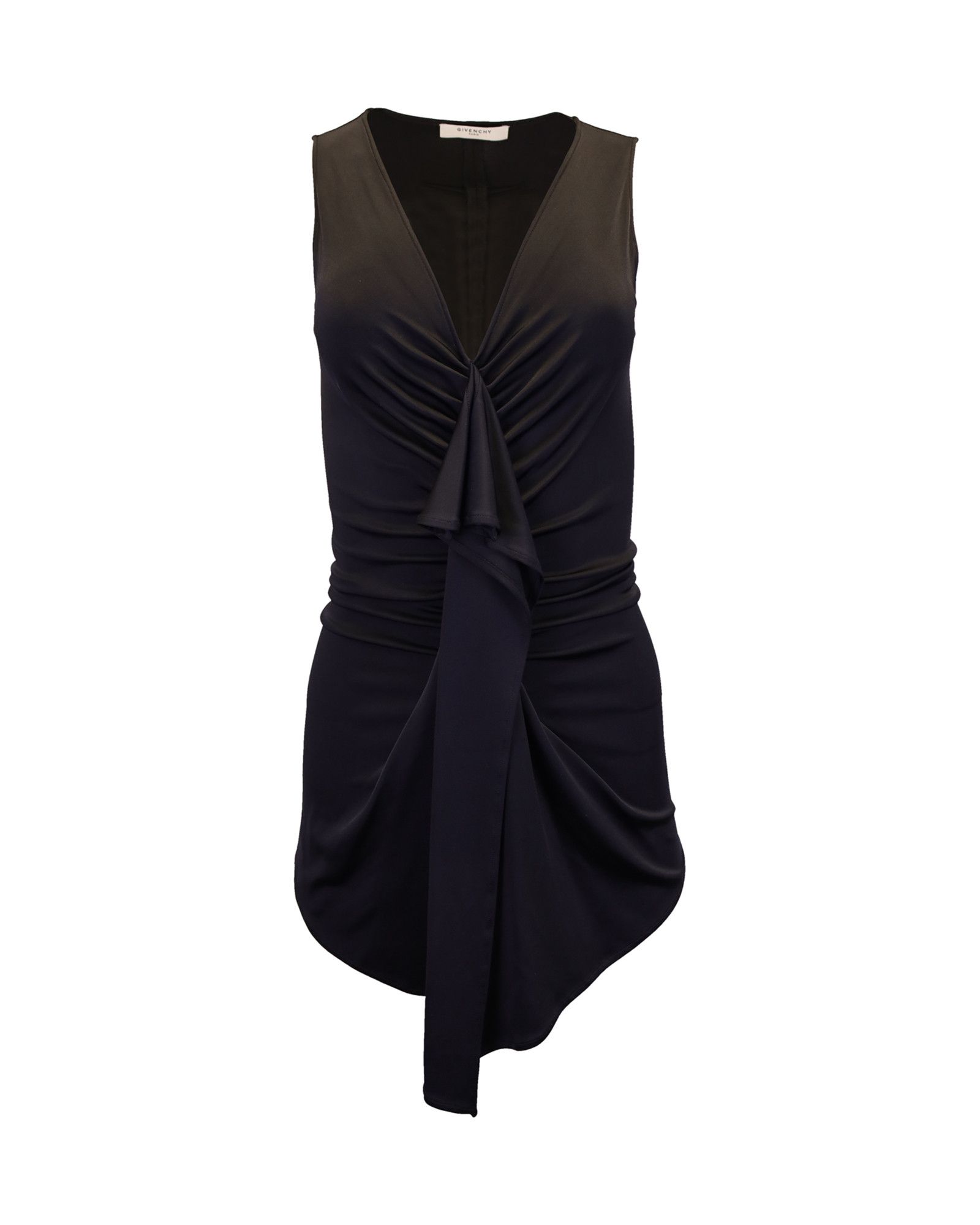 Givenchy Givenchy V-neck Draped Top in Black Viscose Size S / US 4 / IT 40 - 1 Thumbnail