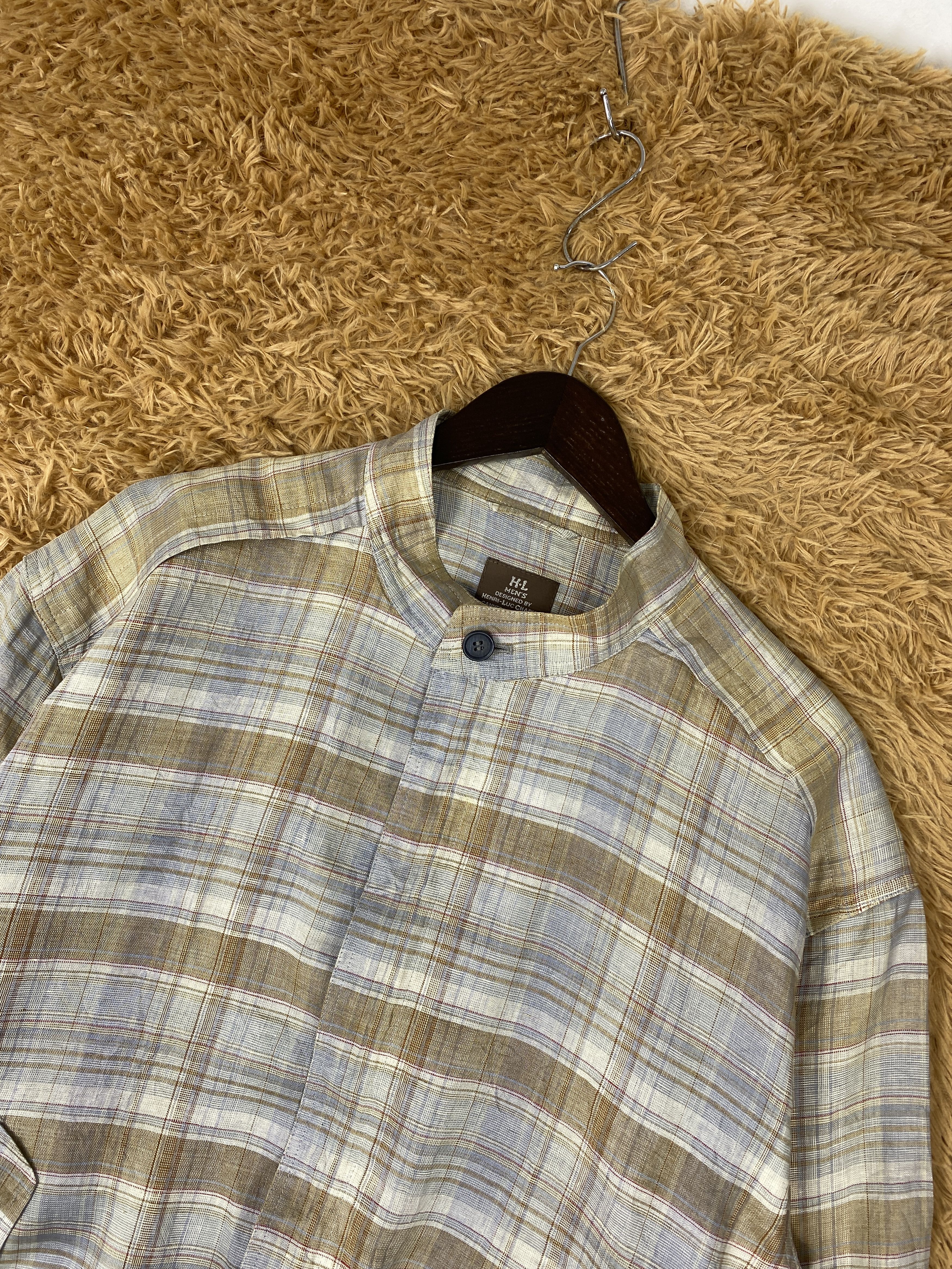 Japanese Brand × Vintage Vintage Henri-Luc Chapuis Checked 90s Design Flannel Jacket Size US M / EU 48-50 / 2 - 2 Thumbnail