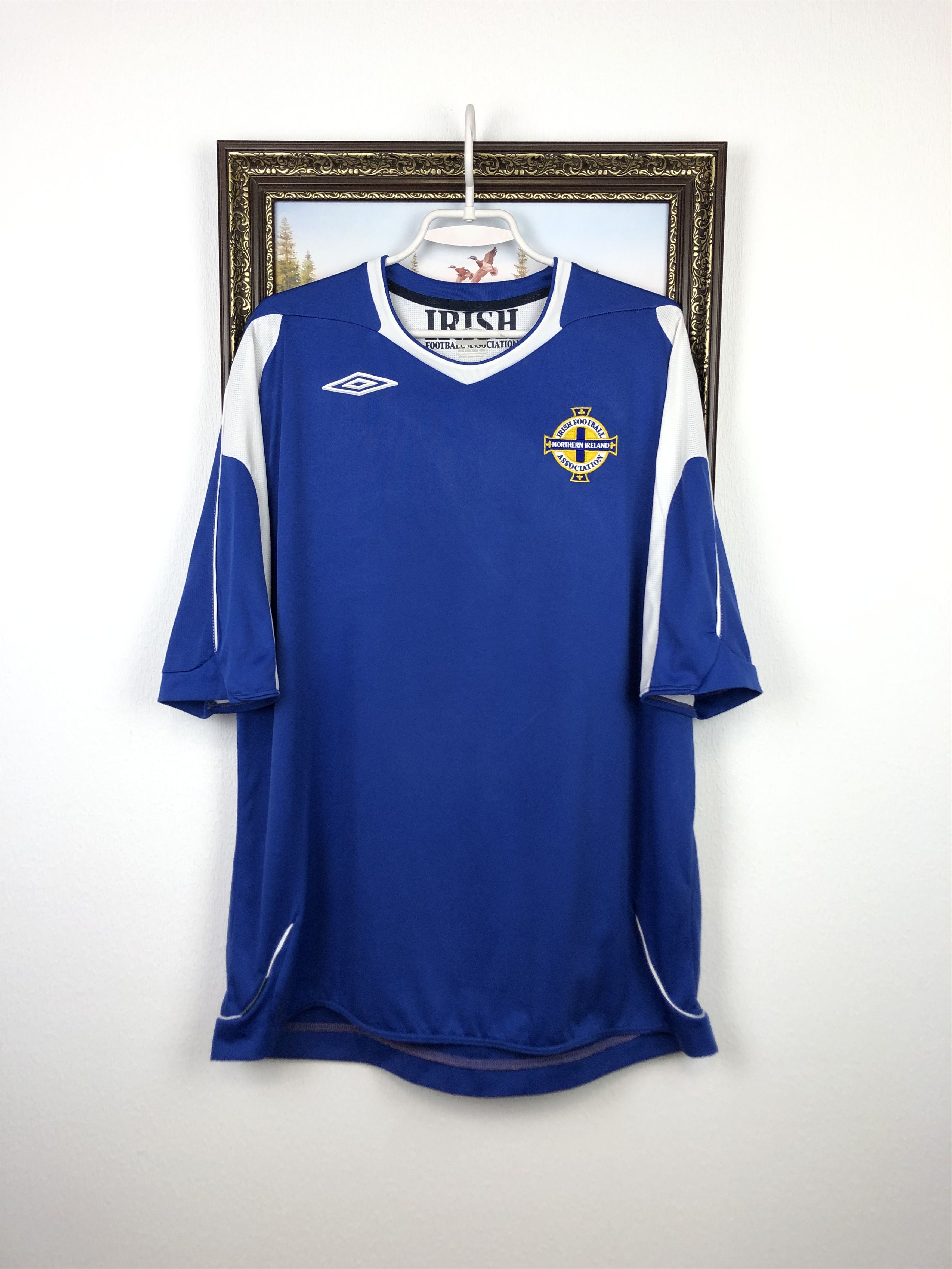 Vintage Northern Ireland football shirt 2006 Soccer Umbro Jersey Size US XXL / EU 58 / 5 - 1 Thumbnail