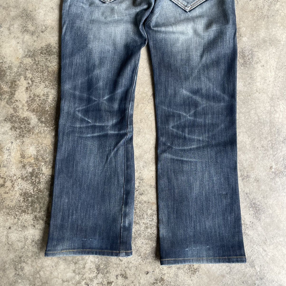 Edwin 🔥Vintage Edwin E503 Blue Trip Ripped Distress Denim Jeans Size US 33 - 6 Thumbnail