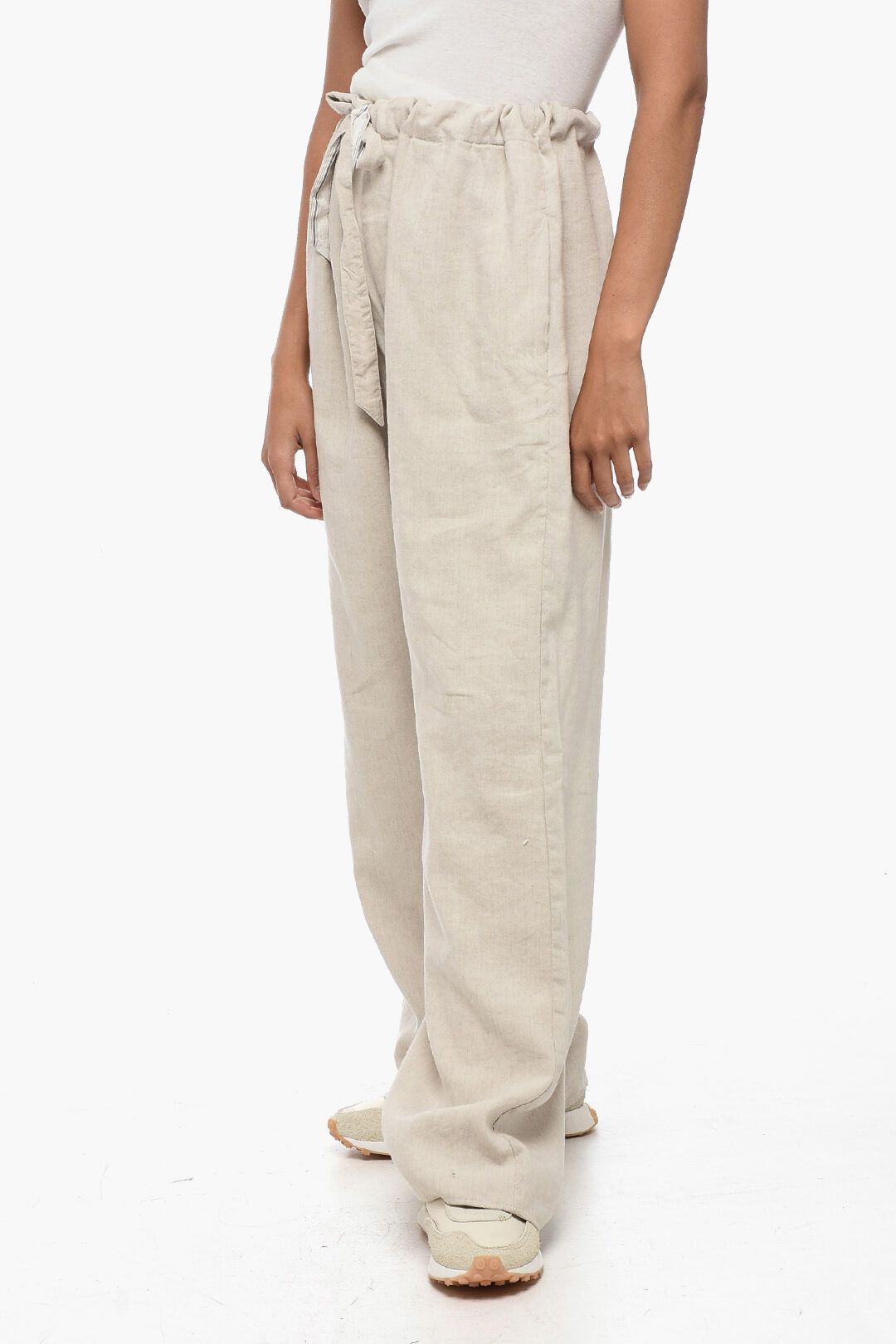 Maison Margiela og1mm1224 Reversible UNISEX Flax Blend Pant in Beige Size 34" / US 12 / IT 48 - 6 Thumbnail