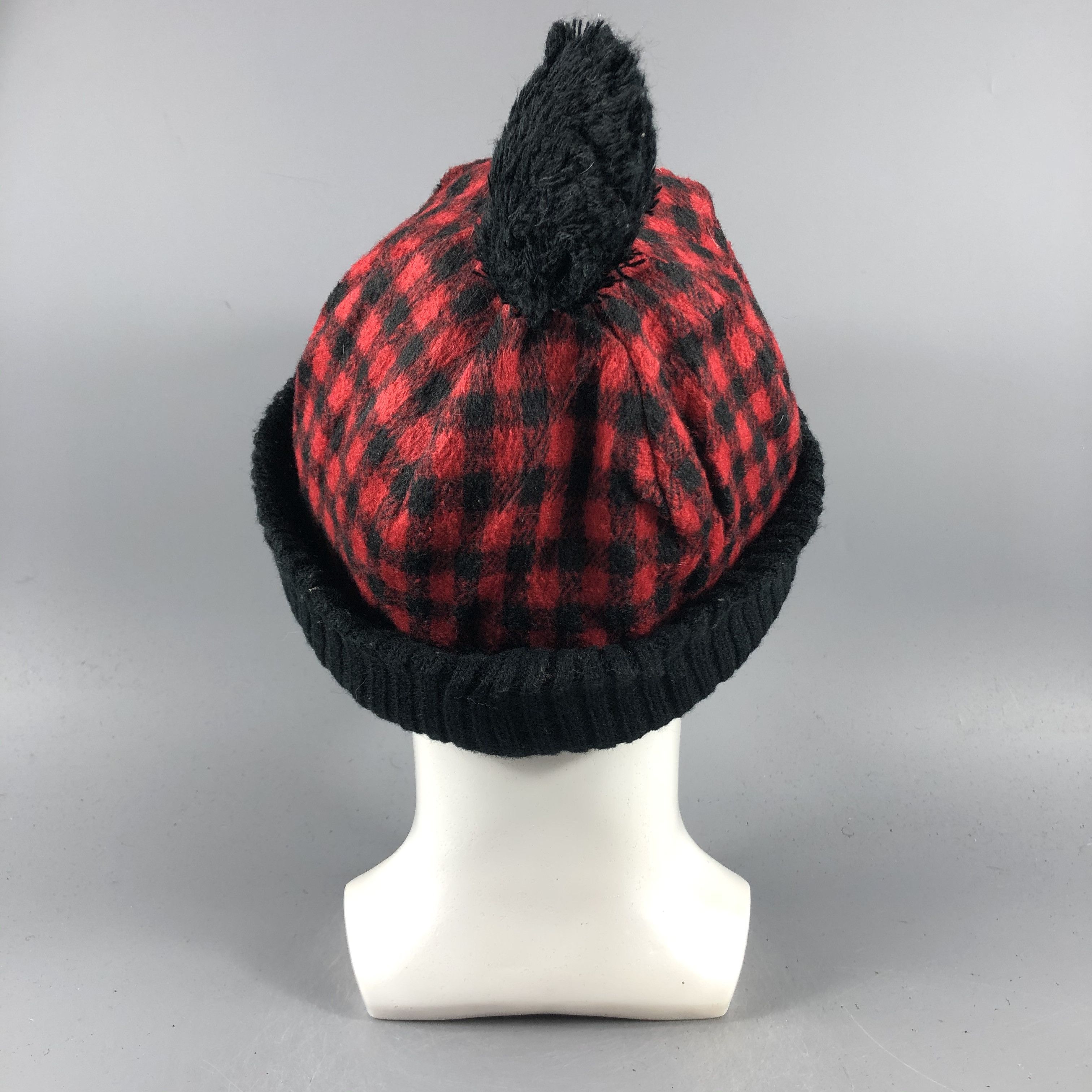 Japanese Brand × Vintage Unknown Checker Bobble Beanie Snow Hat Snow Cap -D223 Size ONE SIZE - 2 Thumbnail