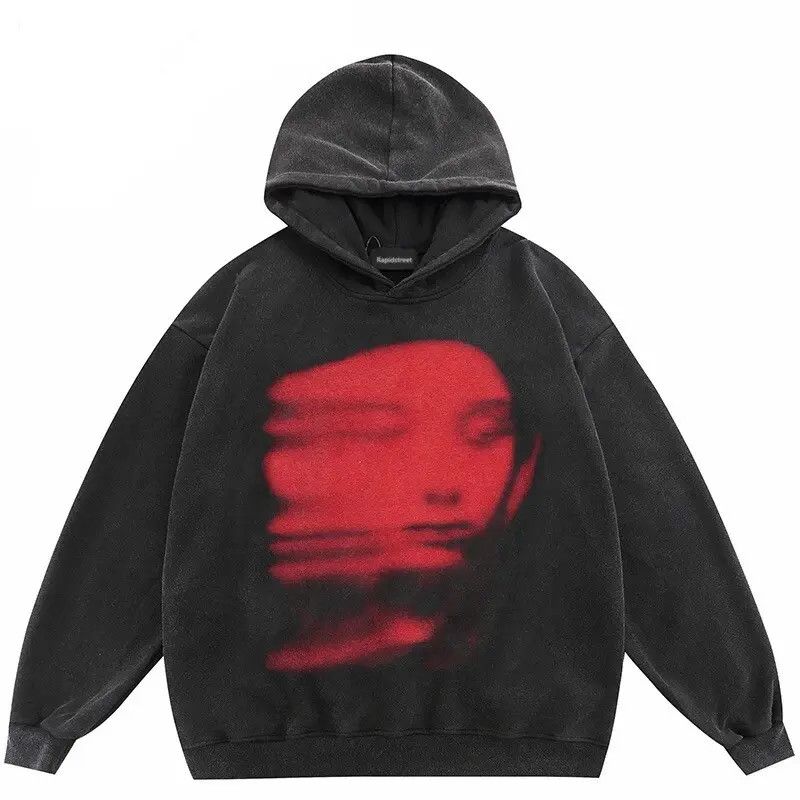 'Red Shadow' Hoodie Hooded Sweatshirt