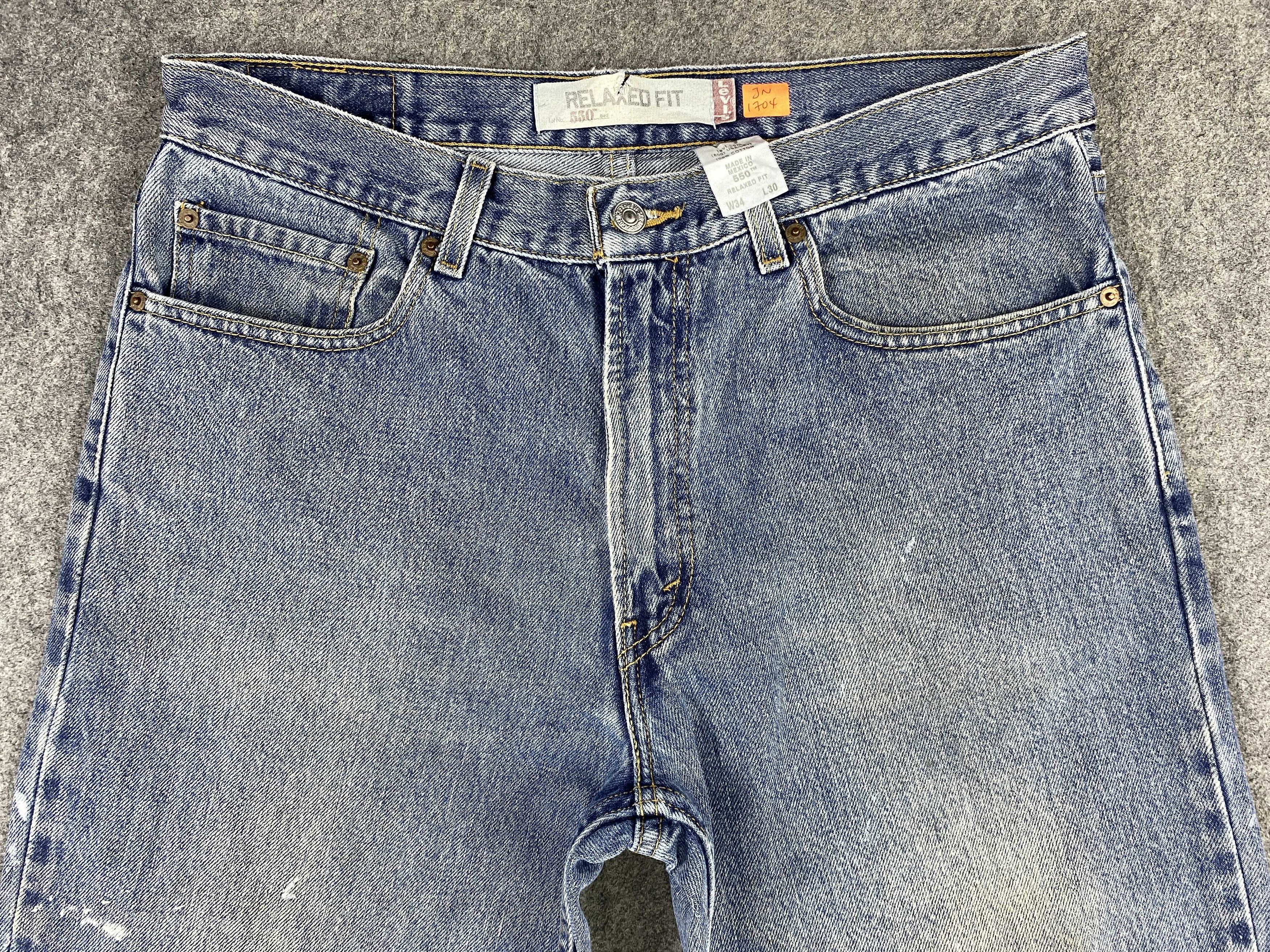 Levi's Blue Vintage Levi's 550 Jeans 34x29.5 Denim -JN1704 Size US 34 / EU 50 - 3 Thumbnail