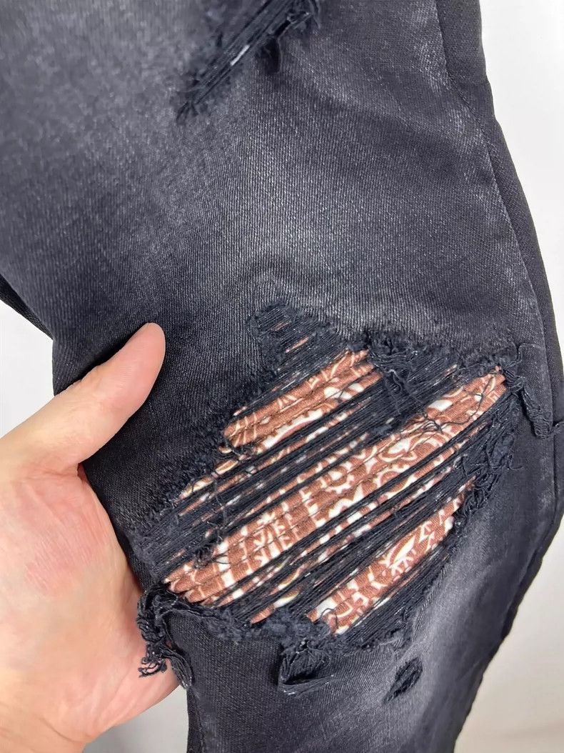 Amiri Amiri Black and brown cashew mx1 jeans Size US 36 / EU 52 - 2 Thumbnail