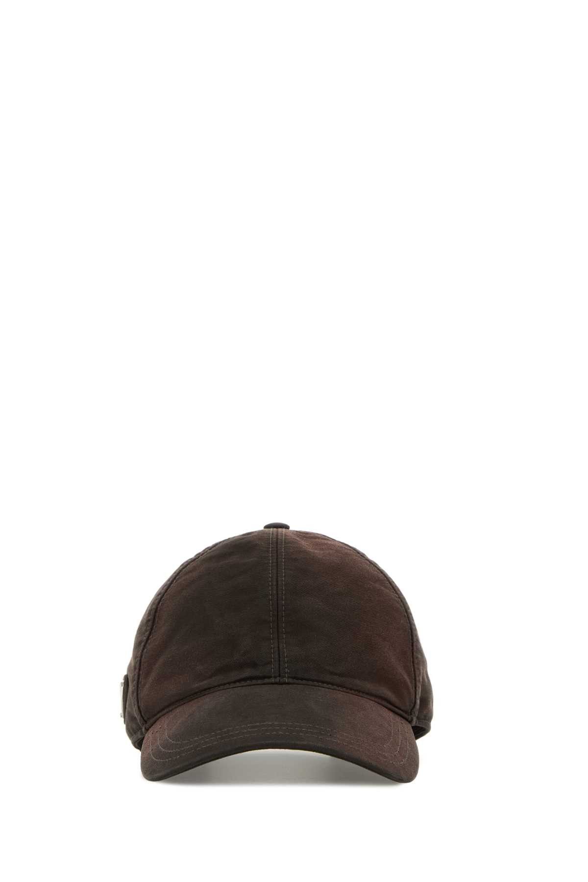 Prada Brown Cotton Baseball Cap Size ONE SIZE - 1 Thumbnail
