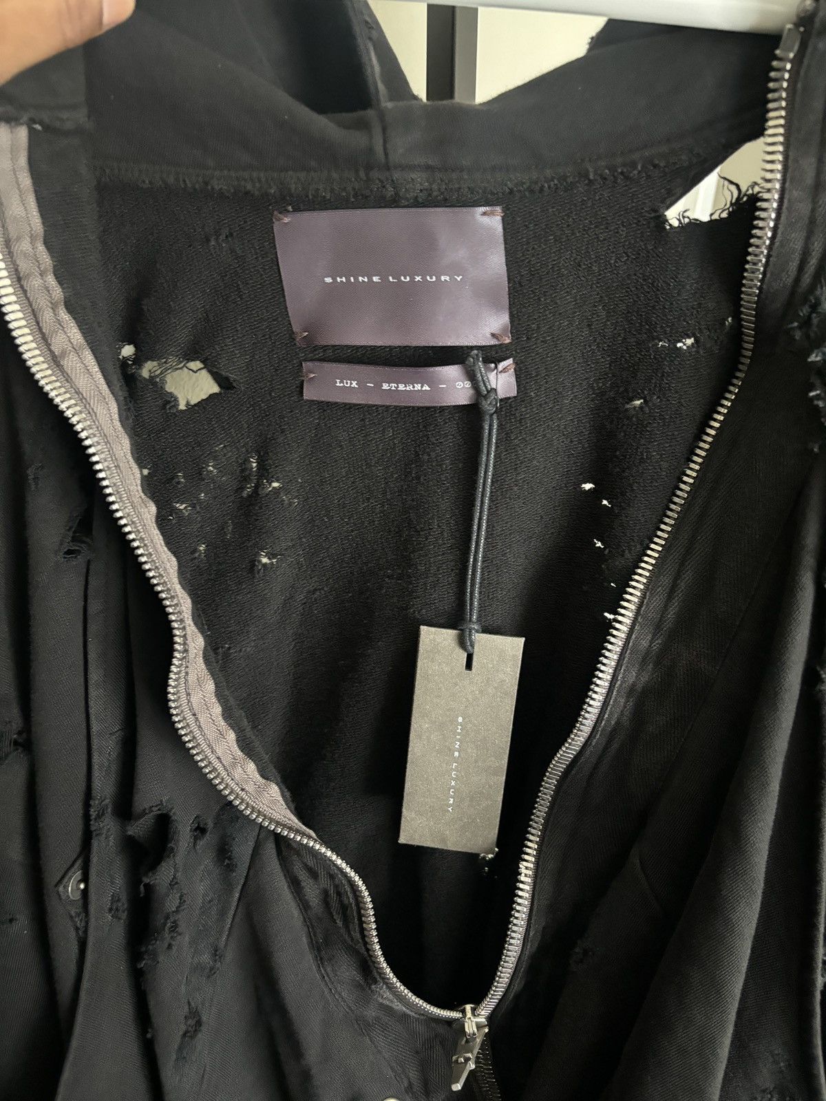 SHINE LUXURY Shine Luxury GOLUCIDA Layered Distressed Hoodie Size US L / EU 52-54 / 3 - 3 Thumbnail