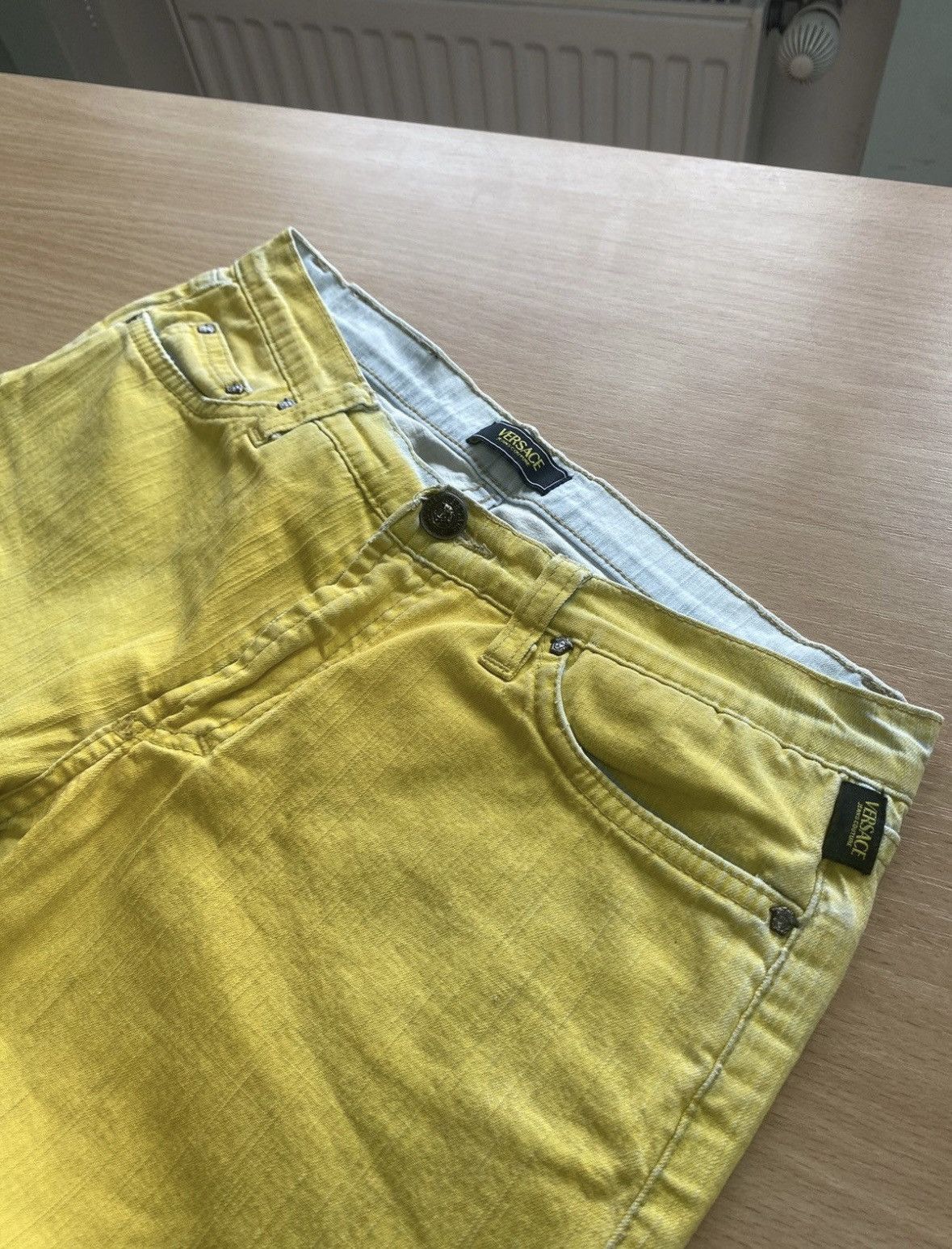 Versace Jeans Couture × Vintage Vintage Painted Archival Textured Denim Pants Jeans Size US 27 - 2 Thumbnail