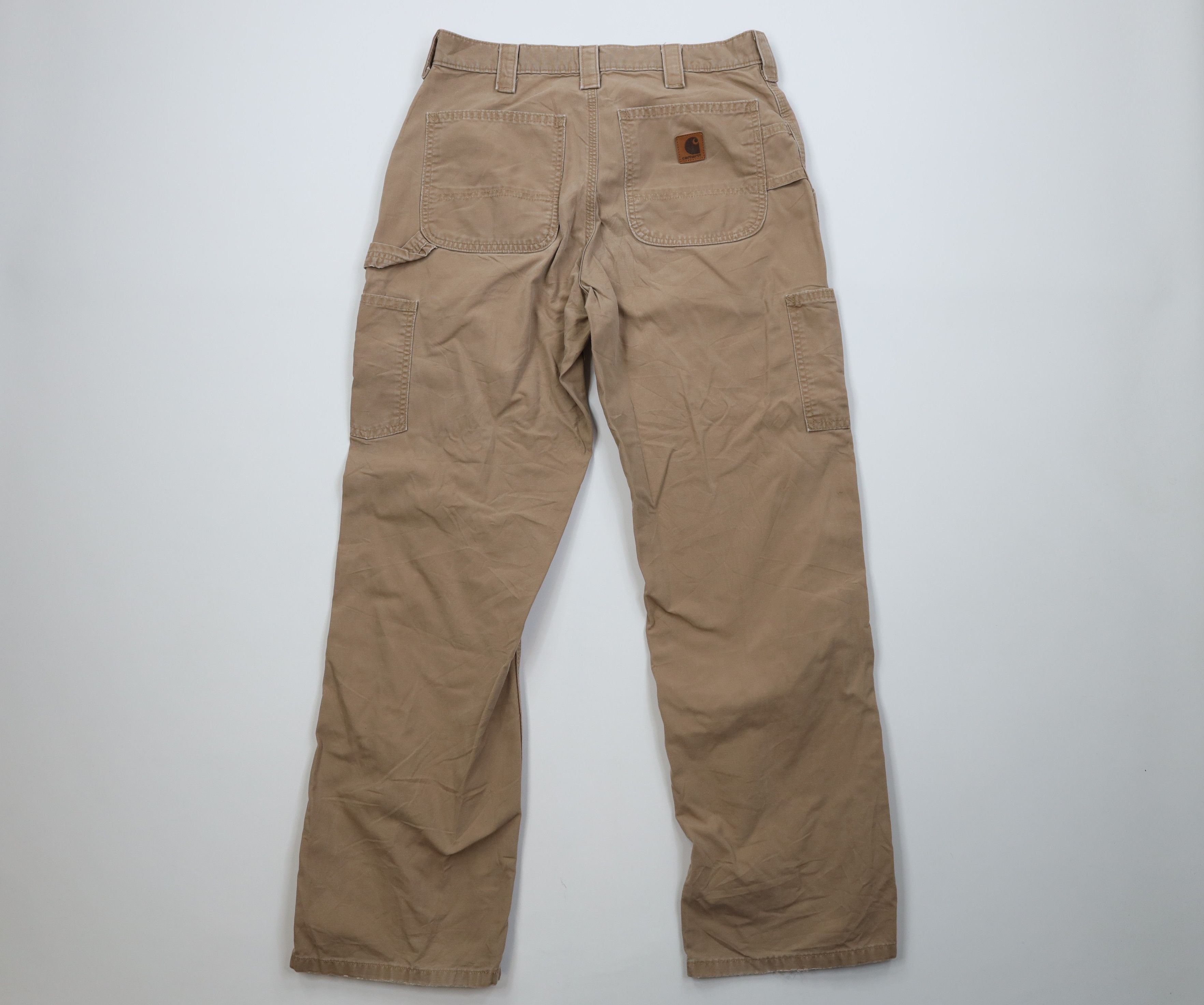 Carhartt Vintage 90s Y2K Carhartt Wide Leg Dungaree Pants Duck Brown Size US 32 / EU 48 - 9 Thumbnail