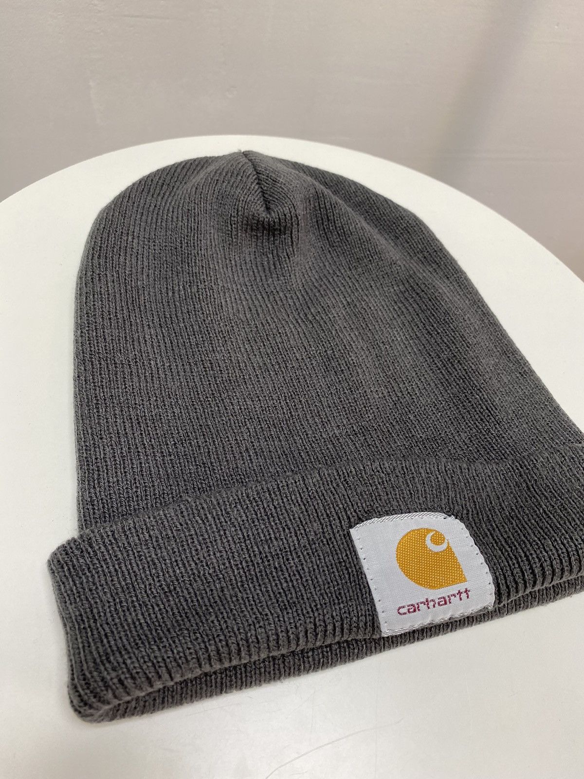 Carhartt Carhartt Beanie Hat Cap Tan Brown Workwear Skater Knit Cuff Size ONE SIZE - 4 Thumbnail