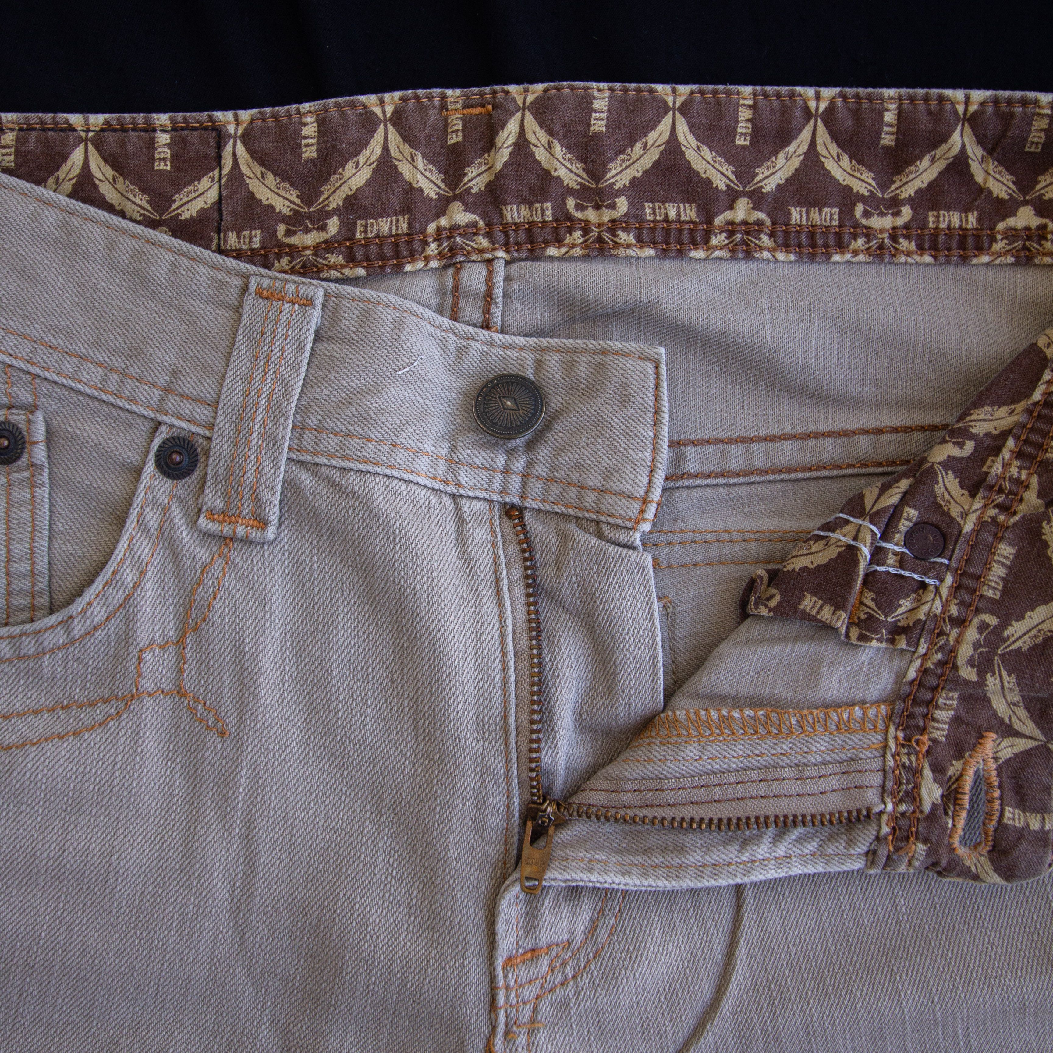 Edwin × Vintage Edwin XV Exclusive Vintage Brown Jeans Size US 32 / EU 48 - 8 Thumbnail