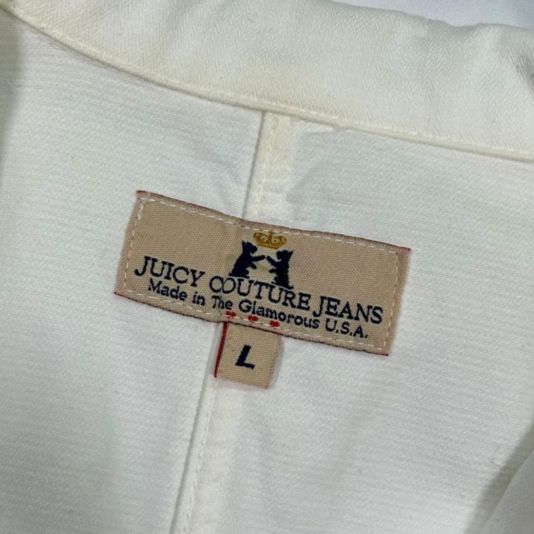 Juicy Couture VINTAGE Juicy Couture Blazer Shirt Womens Large White Size 36" / US 14 / IT 50 - 5 Thumbnail